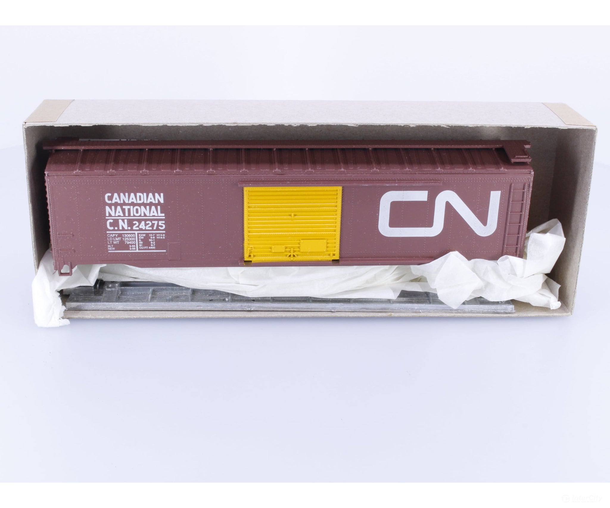 Roundhouse 1203 HO 50’ Boxcar Kit Canadian National (CN) 24275 Freight Cars
