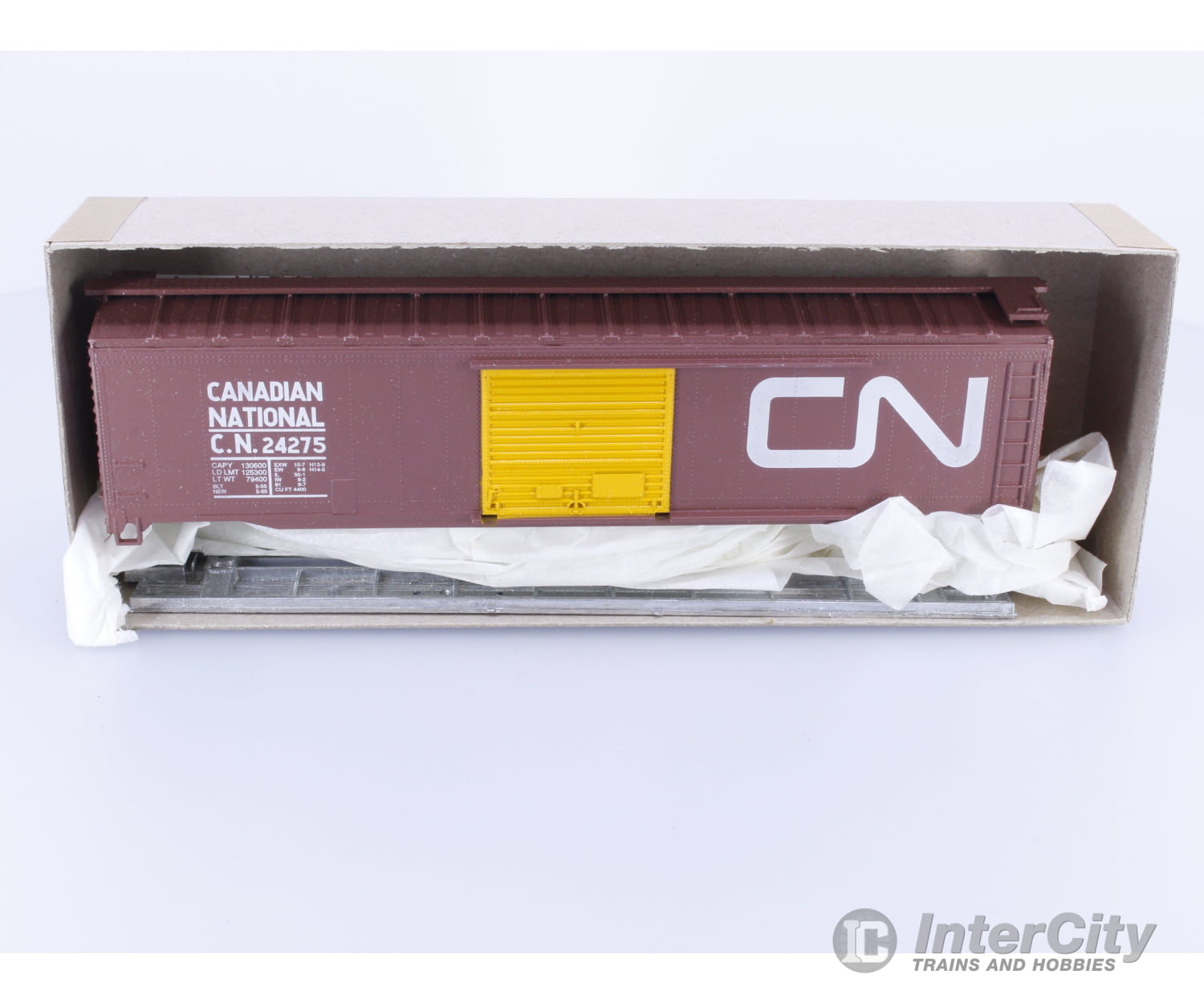 Roundhouse 1203 HO 50’ Boxcar Kit Canadian National (CN) 24275 Freight Cars