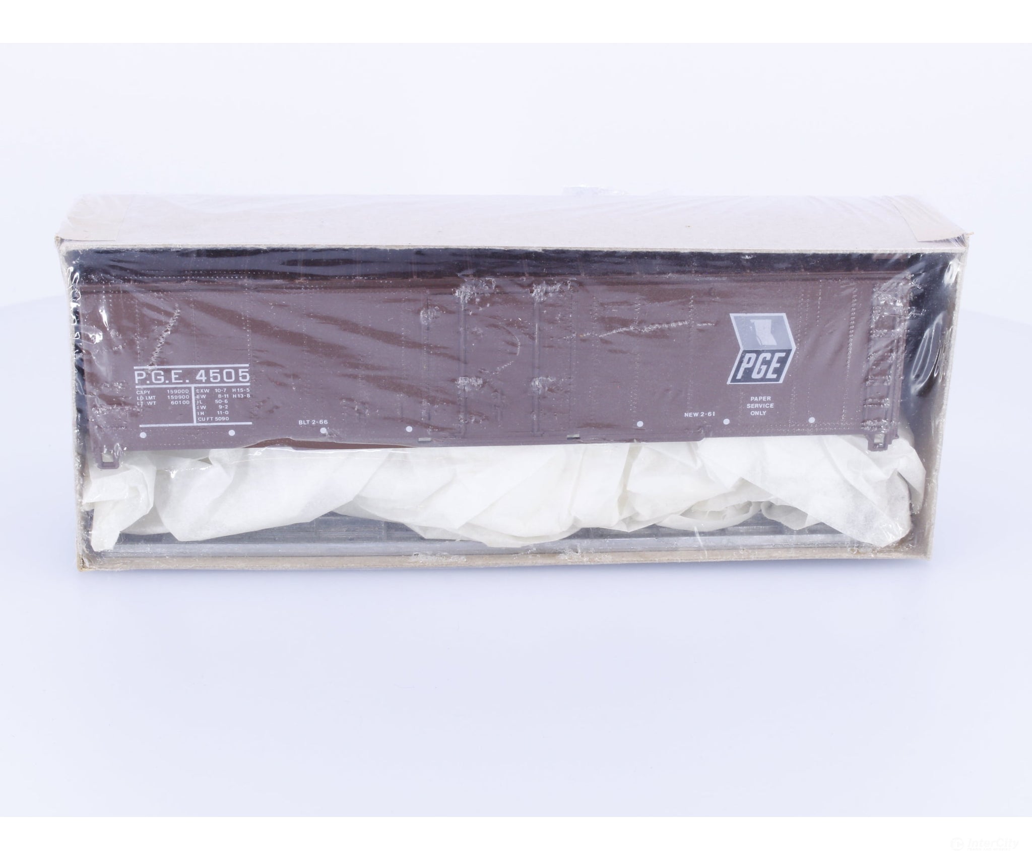 Roundhouse 1266 HO 50’ Plug Door Boxcar Kit Pacific Great Eastern (PGE) 4505 Freight Cars
