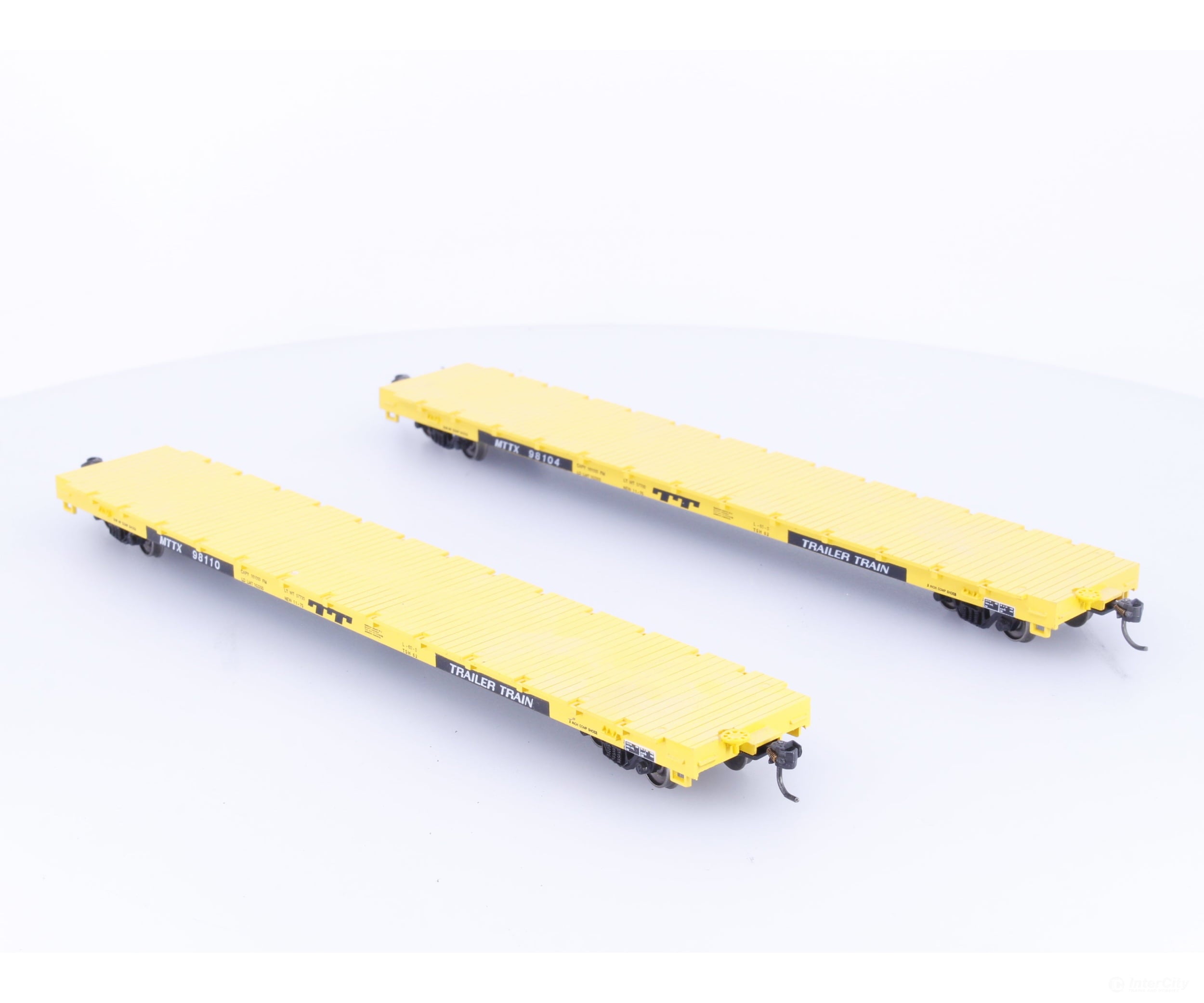 Roundhouse 1281X2 HO 60’ Flatcar 2 Pack (MTTX) Trailer Train TTX Corp. (TTX) 98110 98104 - Freight Cars