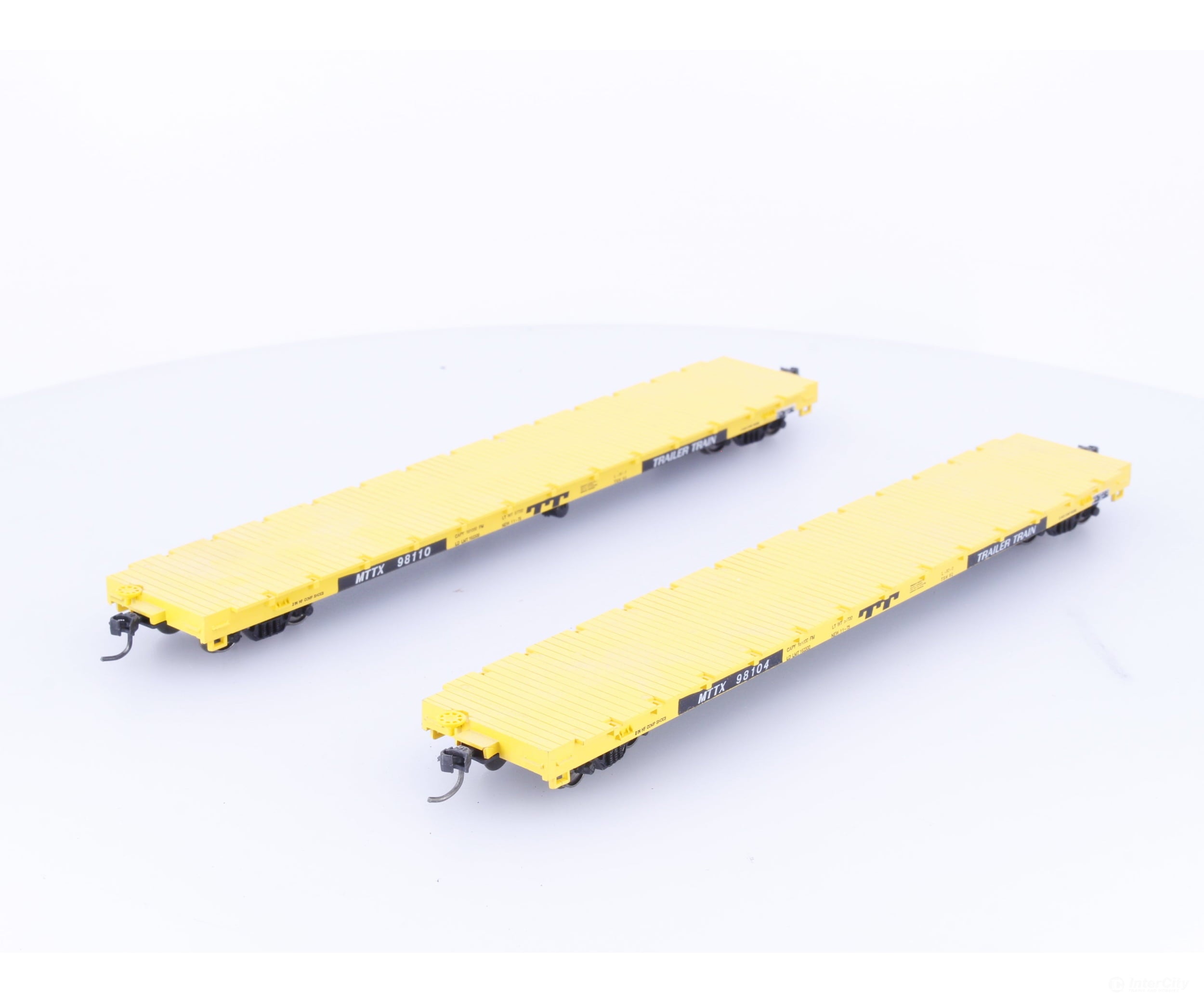 Roundhouse 1281X2 HO 60’ Flatcar 2 Pack (MTTX) Trailer Train TTX Corp. (TTX) 98110 98104 - Freight Cars