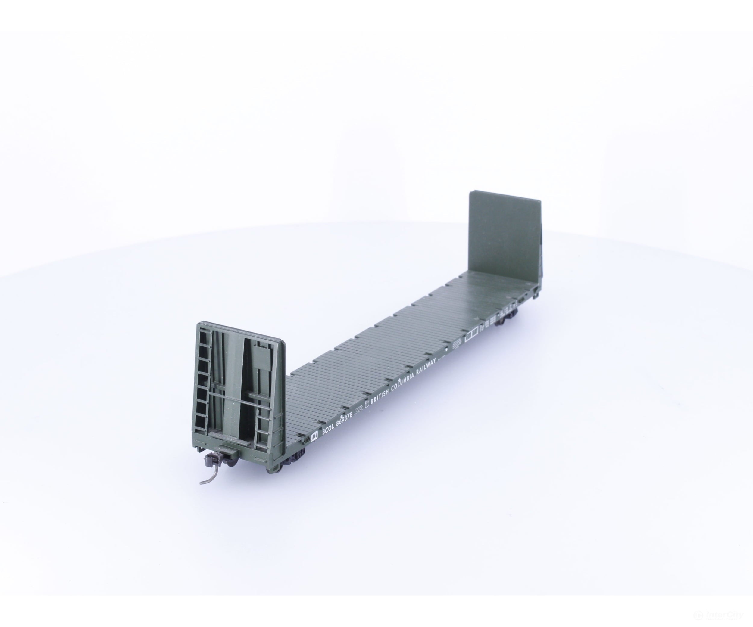 Roundhouse 1314 HO 60’ Bulkhead Flat Car #4 BC Rail (BCOL) 869378 - Freight Cars