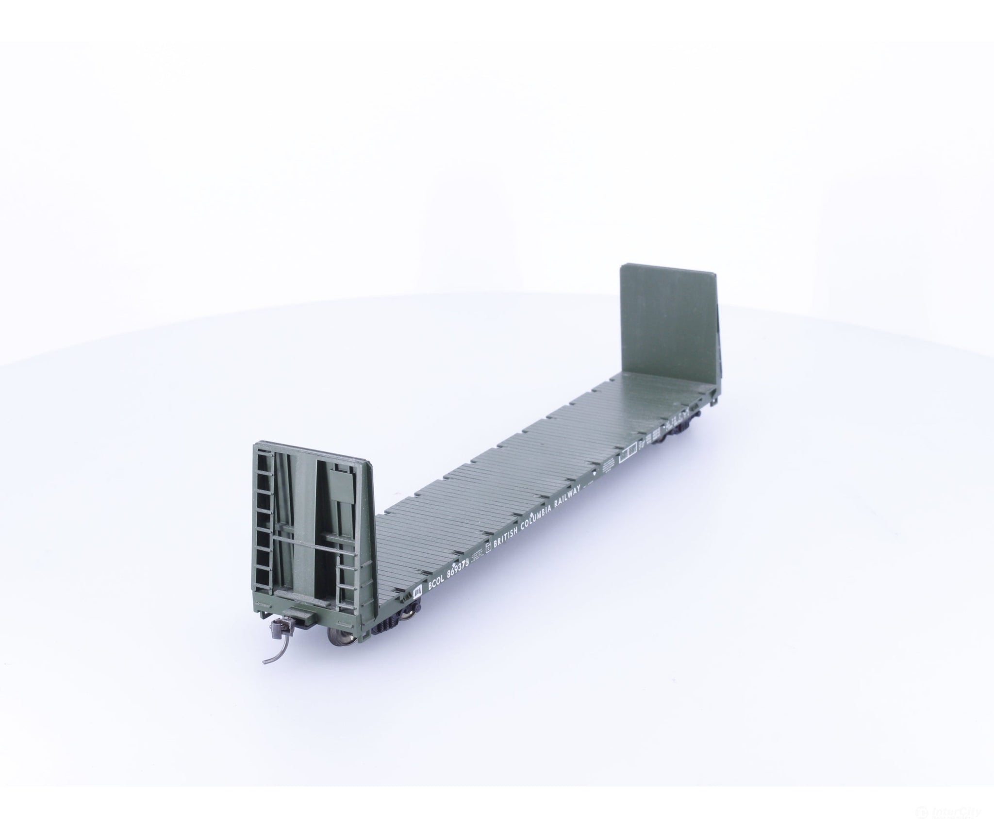 Roundhouse 1314 HO 60’ Bulkhead Flat Car #5 BC Rail (BCOL) 869378 - Freight Cars