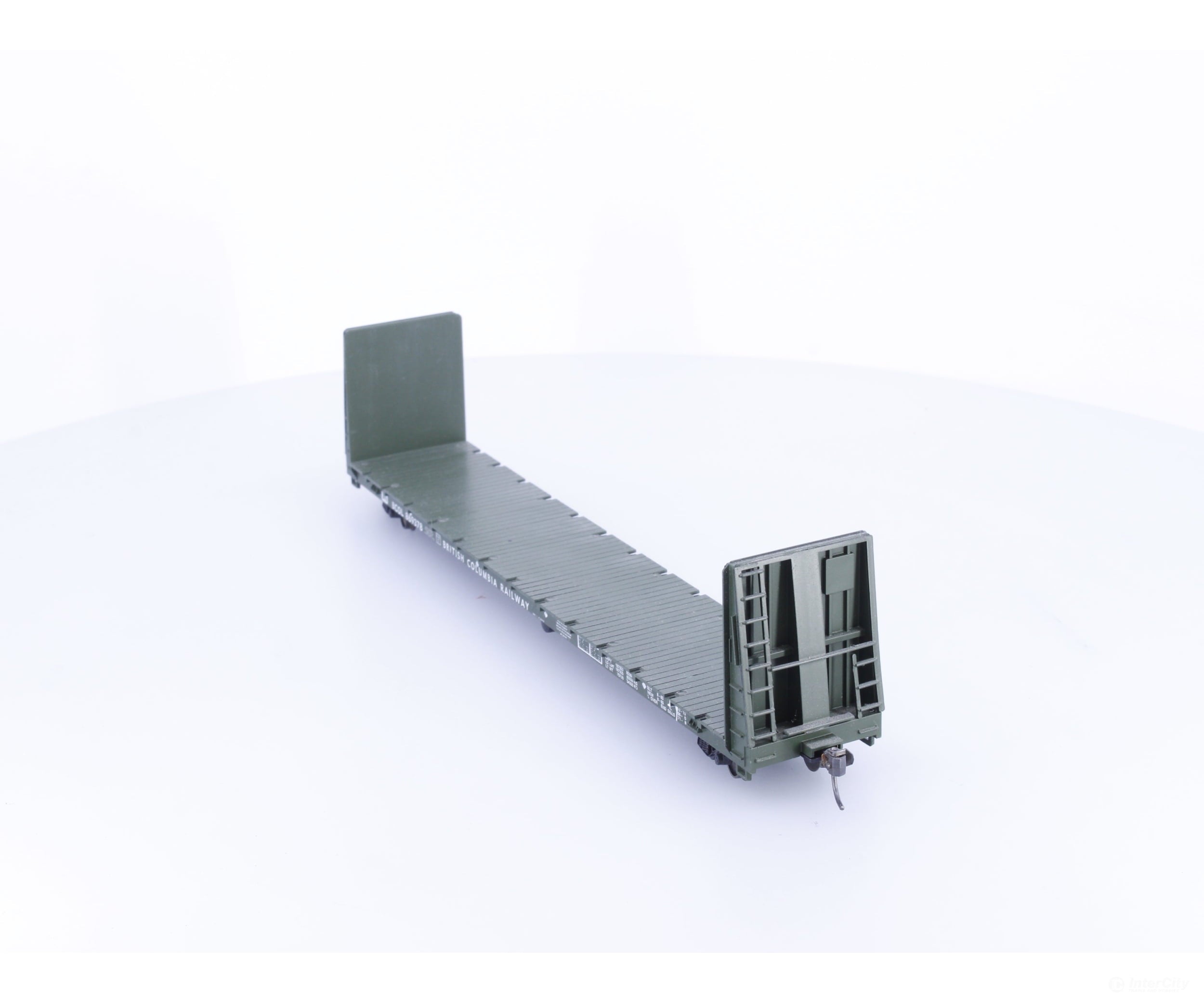 Roundhouse 1314 HO 60’ Bulkhead Flat Car #5 BC Rail (BCOL) 869378 - Freight Cars