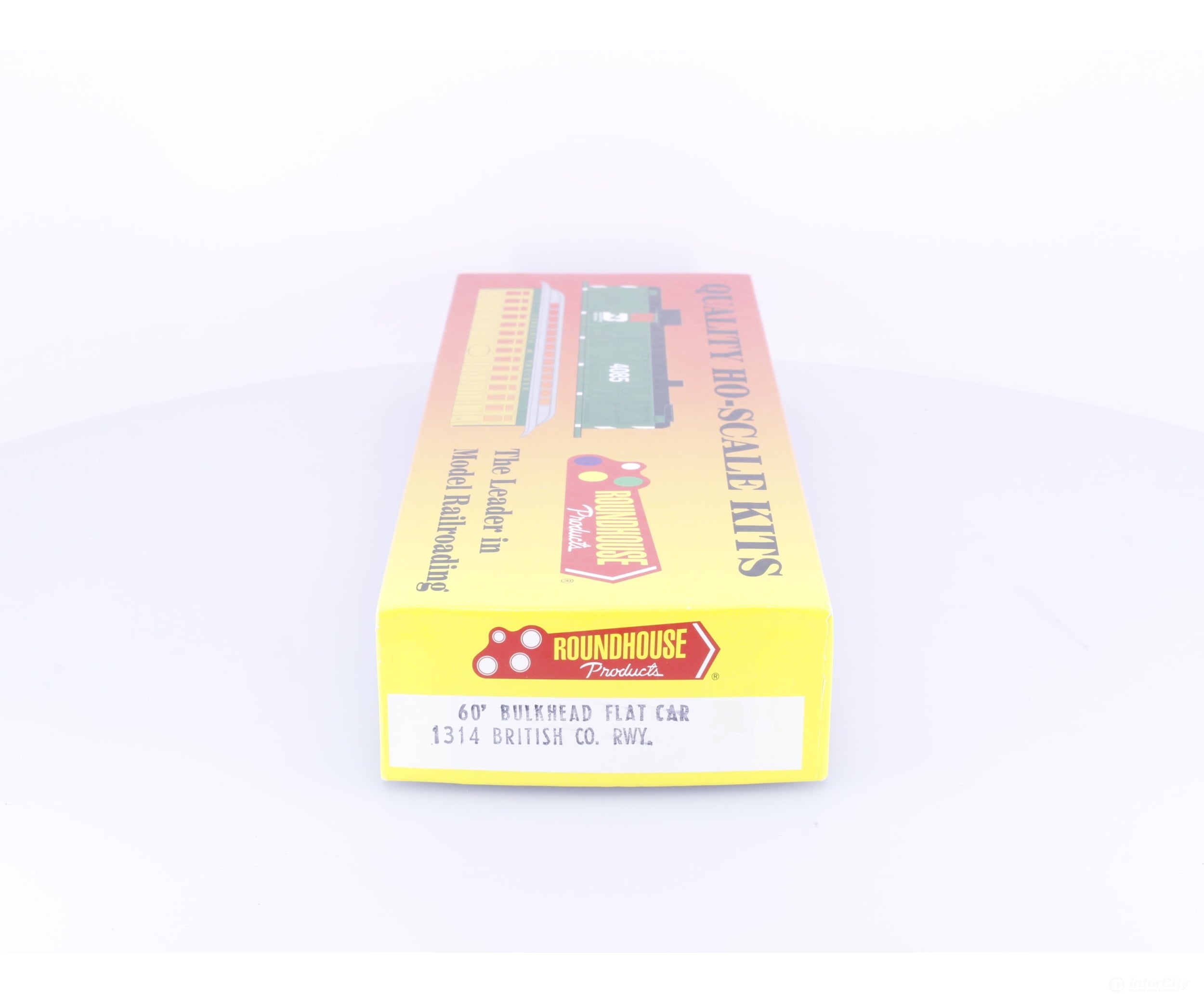 Roundhouse 1314 HO 60’ Bulkhead Flat Car BC Rail (BCOL) 869378 - Freight Cars