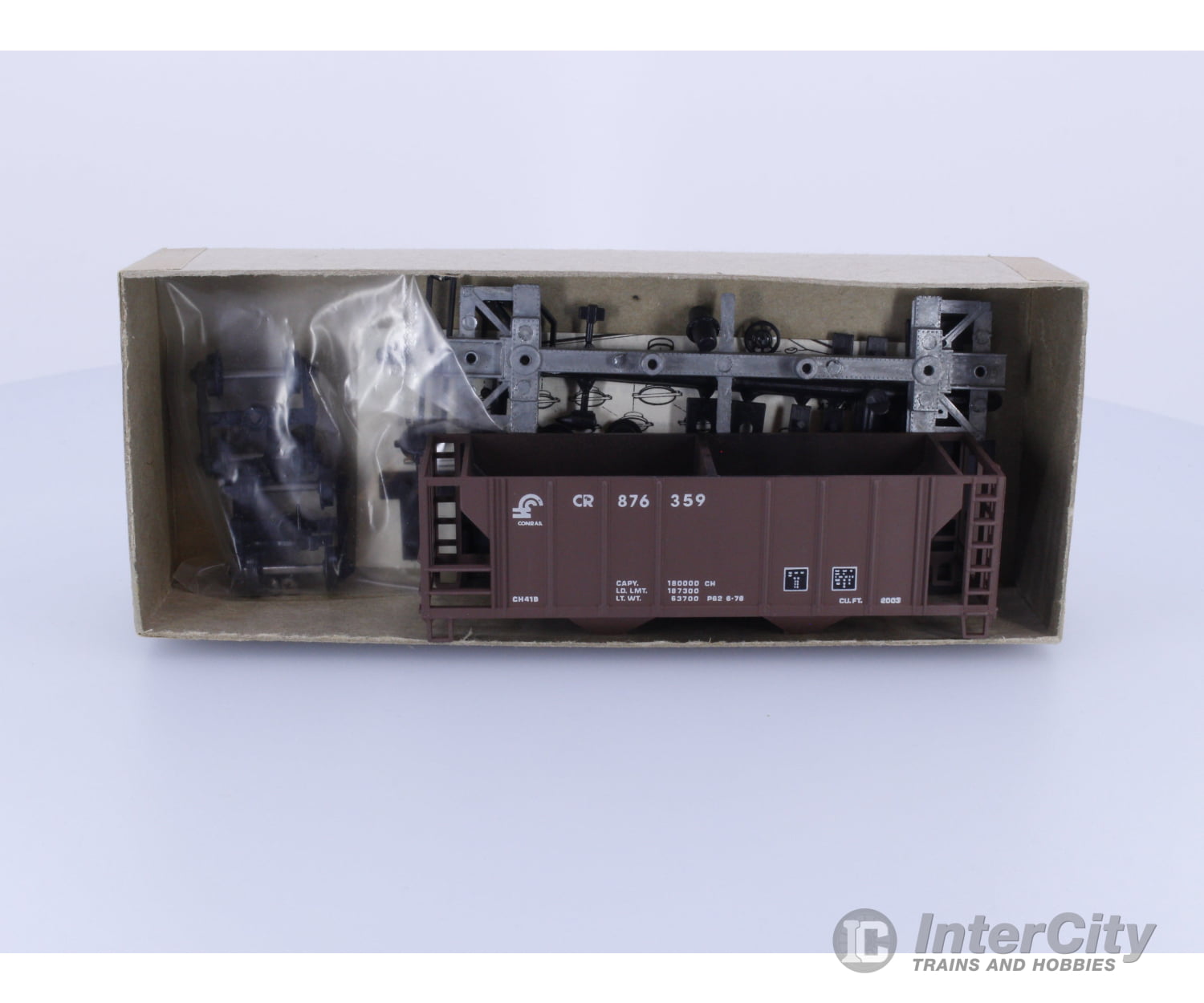 Roundhouse 1445 HO 2 Bay Covered Hopper Kit Conrail (CR) 876359 Freight Cars