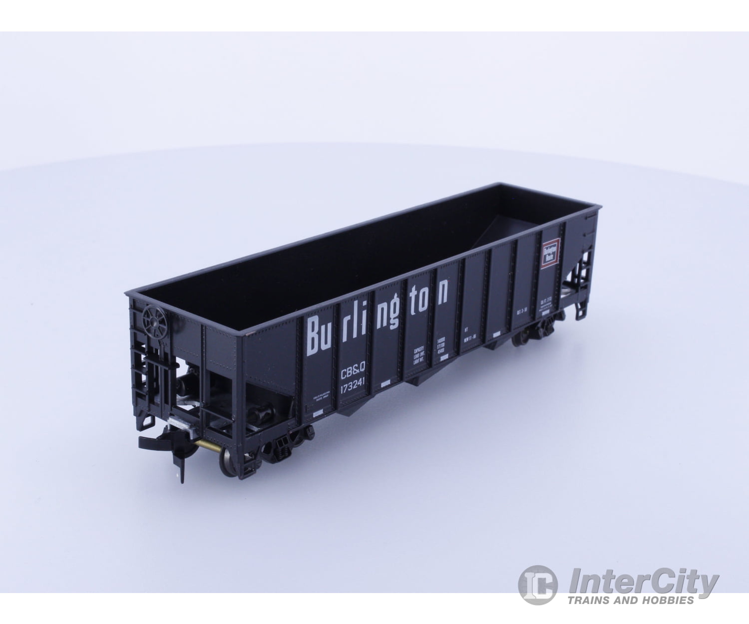 Roundhouse 1541 HO 40’ 3-Bay Rib Hopper Chicago Burlington and Quincey (CBQ) 173241 Freight Cars