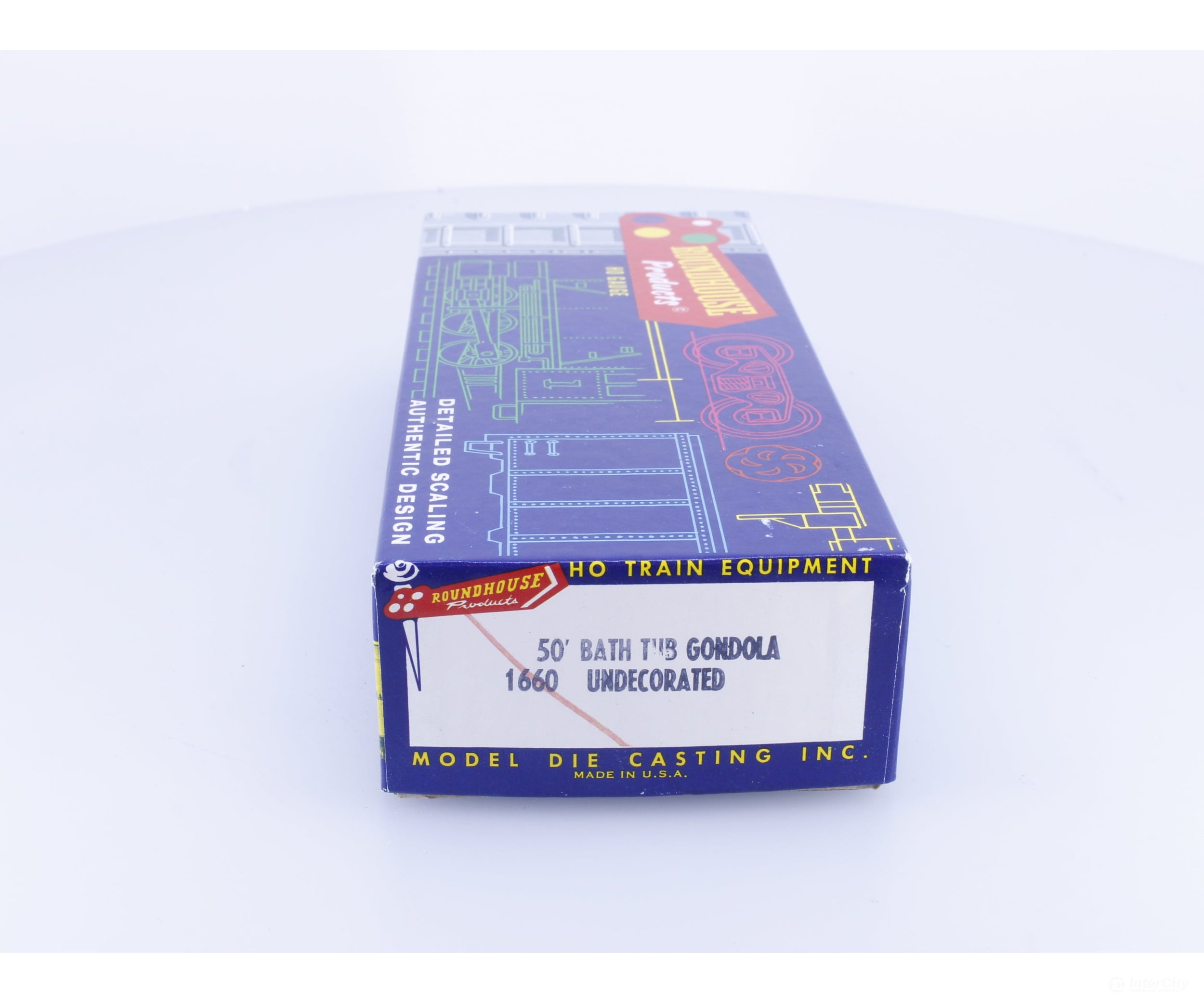 Roundhouse 1660 HO 50’ Bathtub Gondola #13 Undecorated - Freight Cars