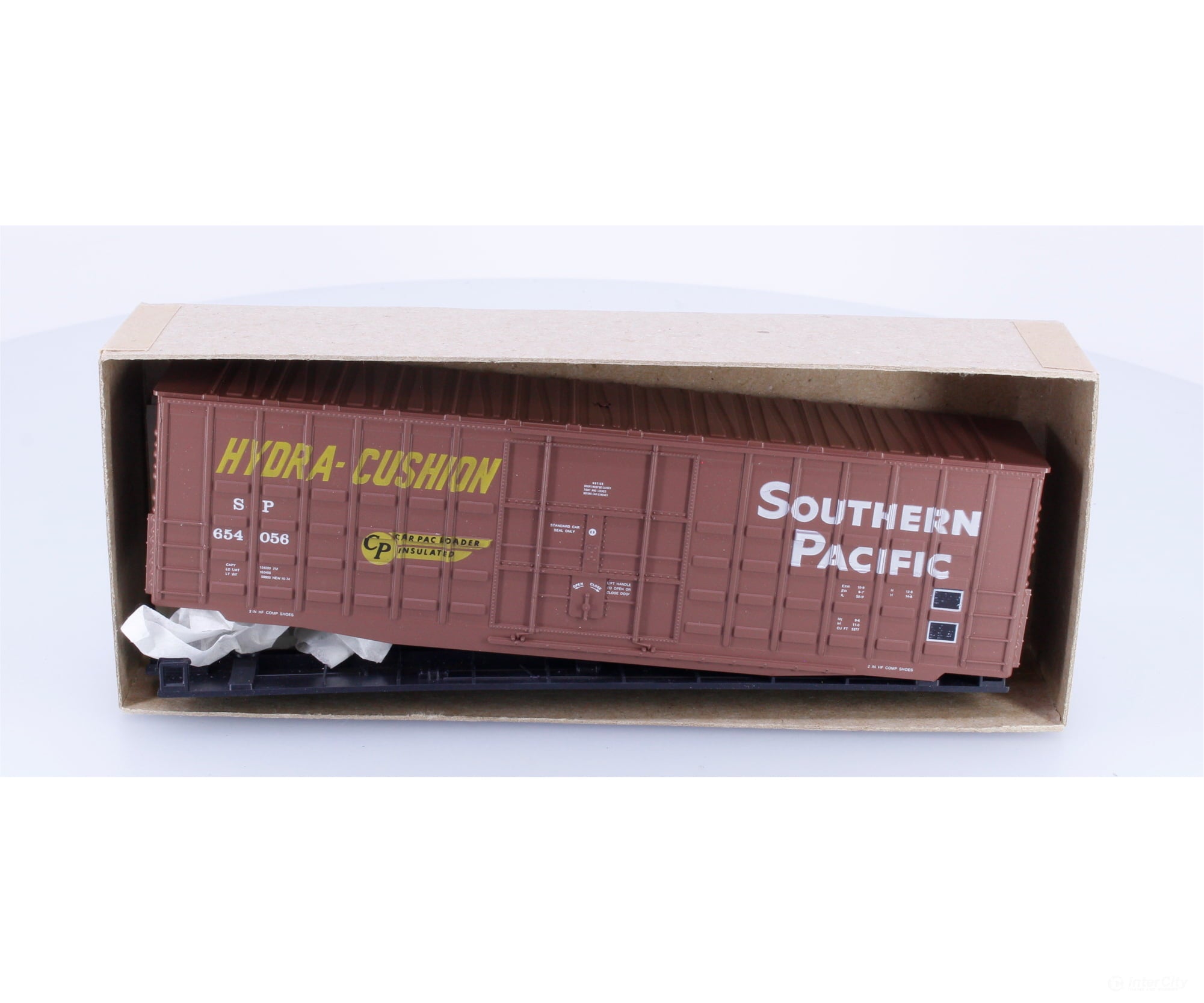 Roundhouse 1804 HO 50’ Waffle Plug Door Box Car Kit Southern Pacific (SP) 654058 - Freight Cars