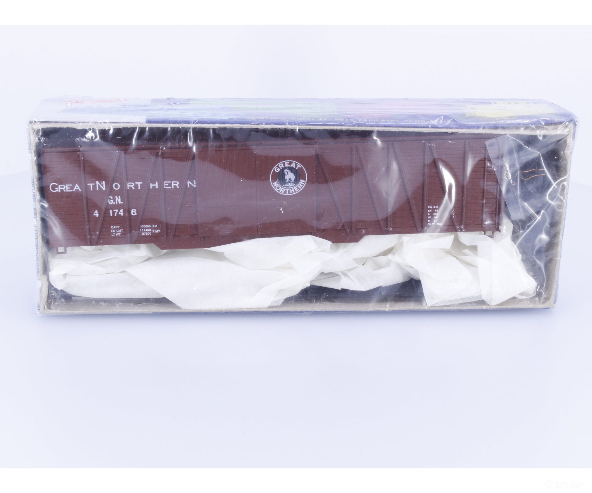 Roundhouse 2121 HO 50’ S/S Double Door Automobile Boxcar Kit Great Northern (GN) 41746 Freight Cars