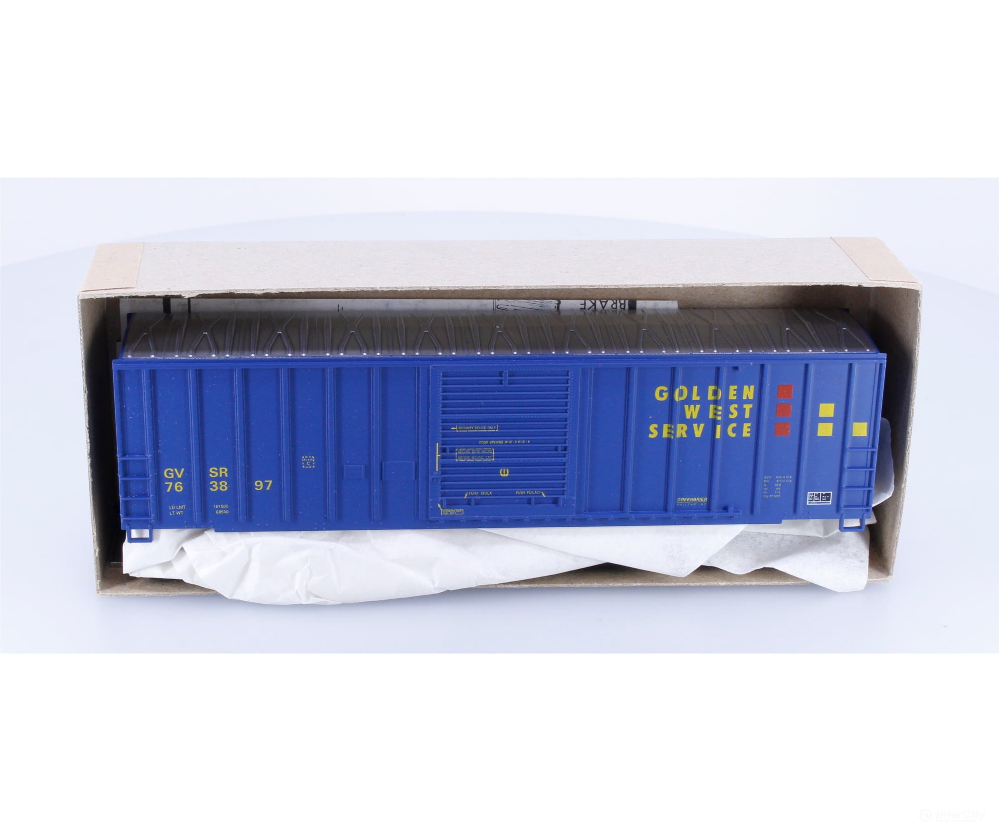 Roundhouse 3253 HO 50’ FMC SD Box Car Kit Golden West (GVSR) 763897 - Freight Cars