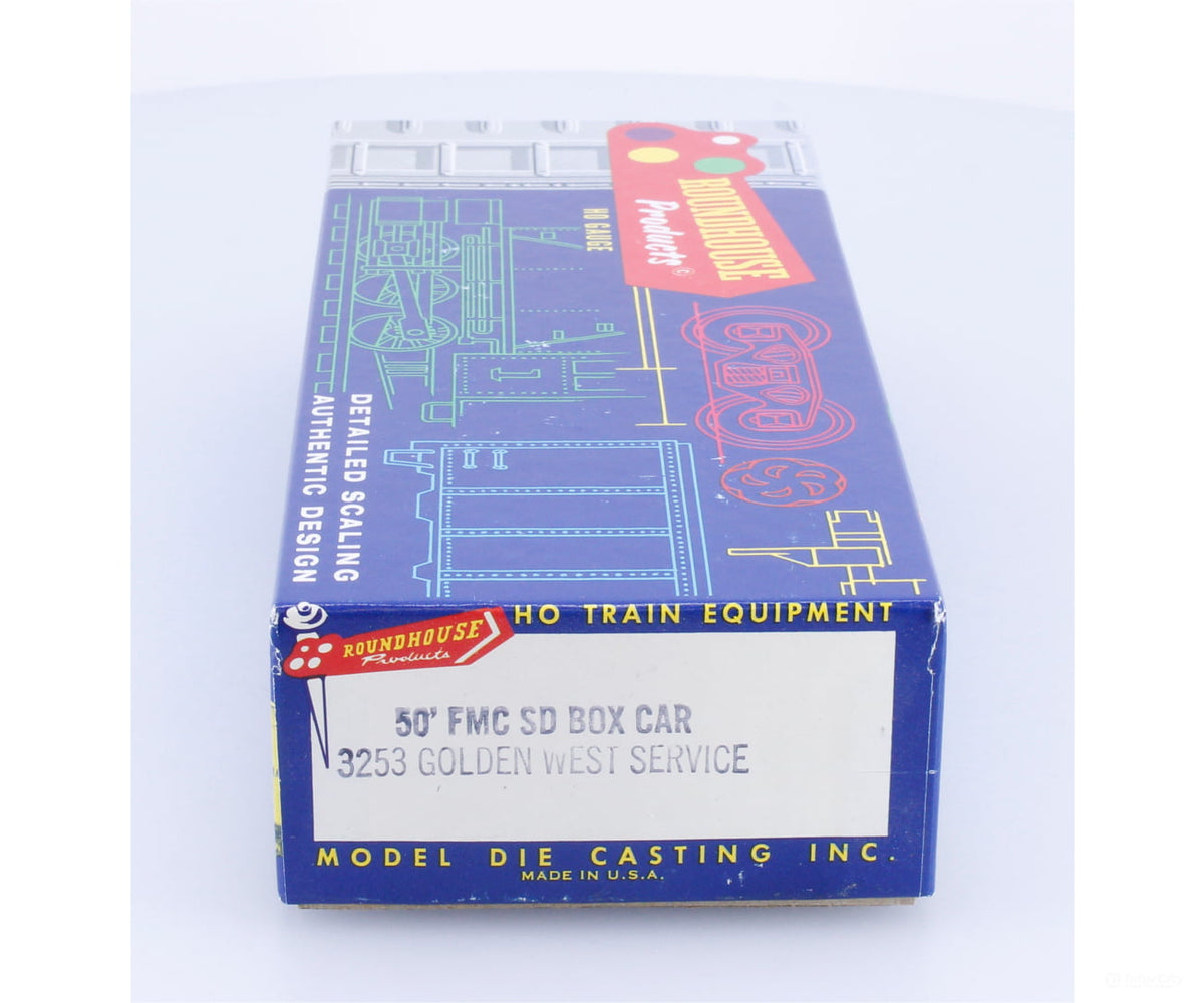 Roundhouse 3253 HO 50’ FMC Single Door Box Car Kit Golden West (GVSR) 763351 - Freight Cars