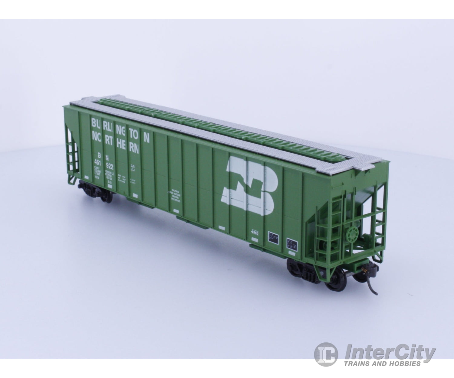 Roundhouse 3521 HO 50’ FMC Covered Hopper Burlington Northern (BN) 461922 Freight Cars