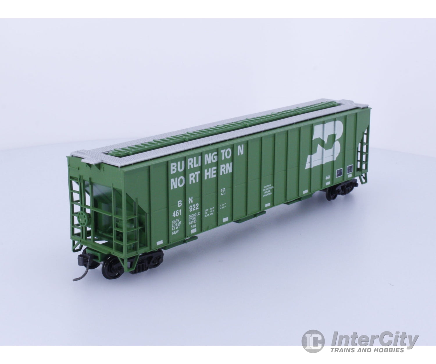 Roundhouse 3521 HO 50’ FMC Covered Hopper Burlington Northern (BN) 461922 Freight Cars
