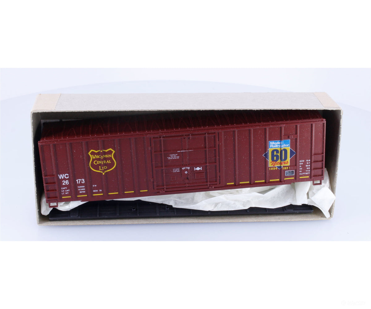 Roundhouse 7749 HO 50’ Plug Door Box car Kit Model Railroader 60 Years Wisconsin Central (WC) 26173 - Freight Cars