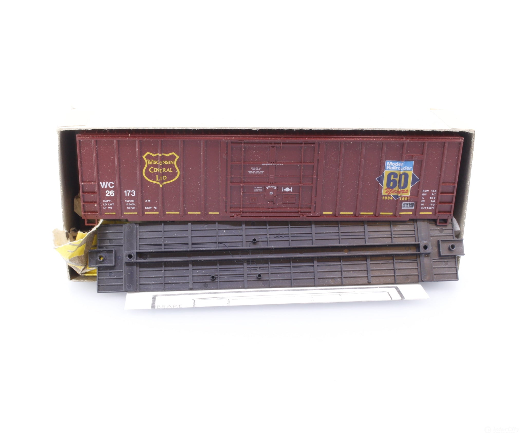 Roundhouse 7749 HO Box Car Kit Wisconsin Central (WC) 26173 Freight Cars