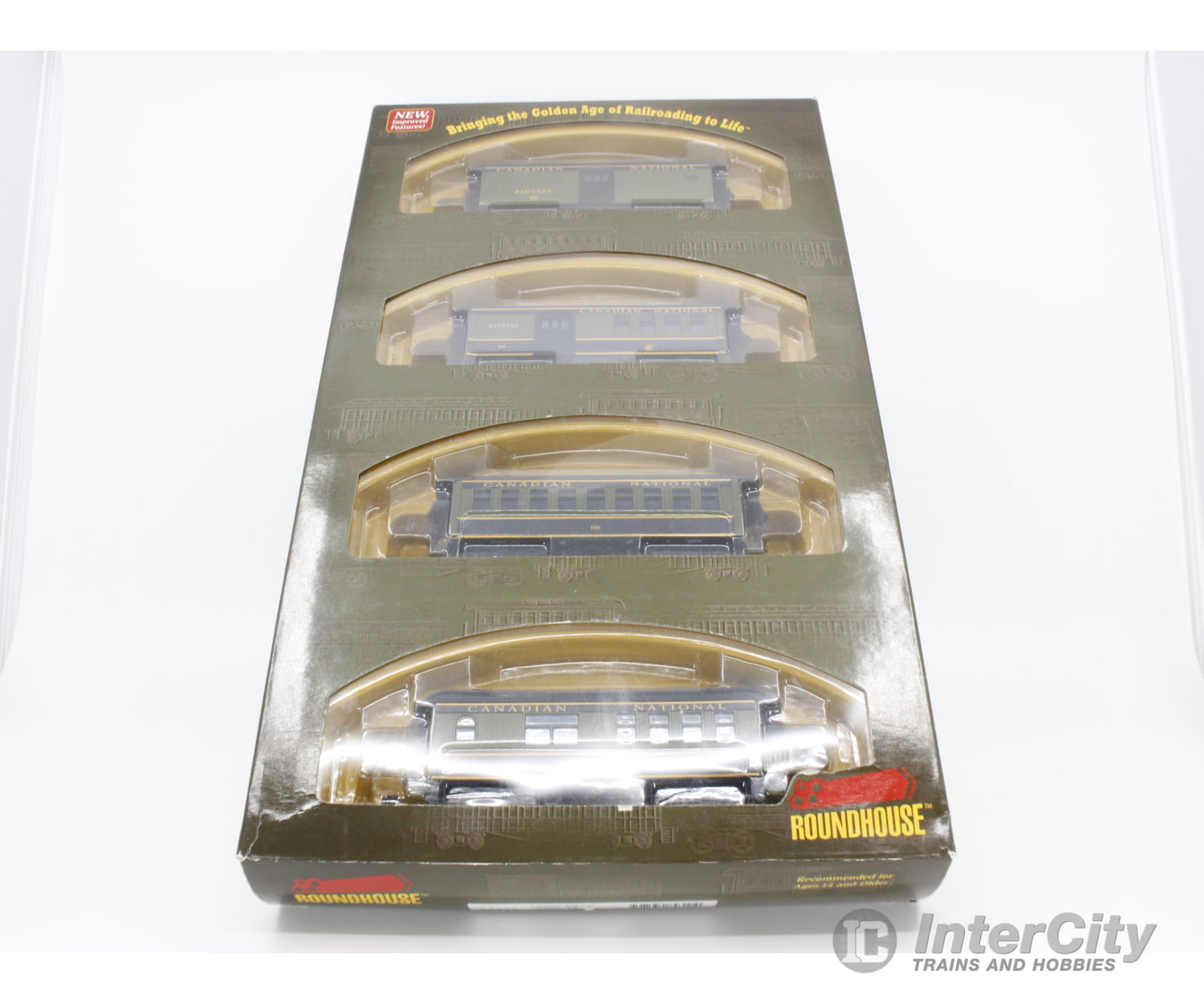 Roundhouse 84311 Ho Overton Passenger Car Set - Baggage Combine Coach Business Canadian National