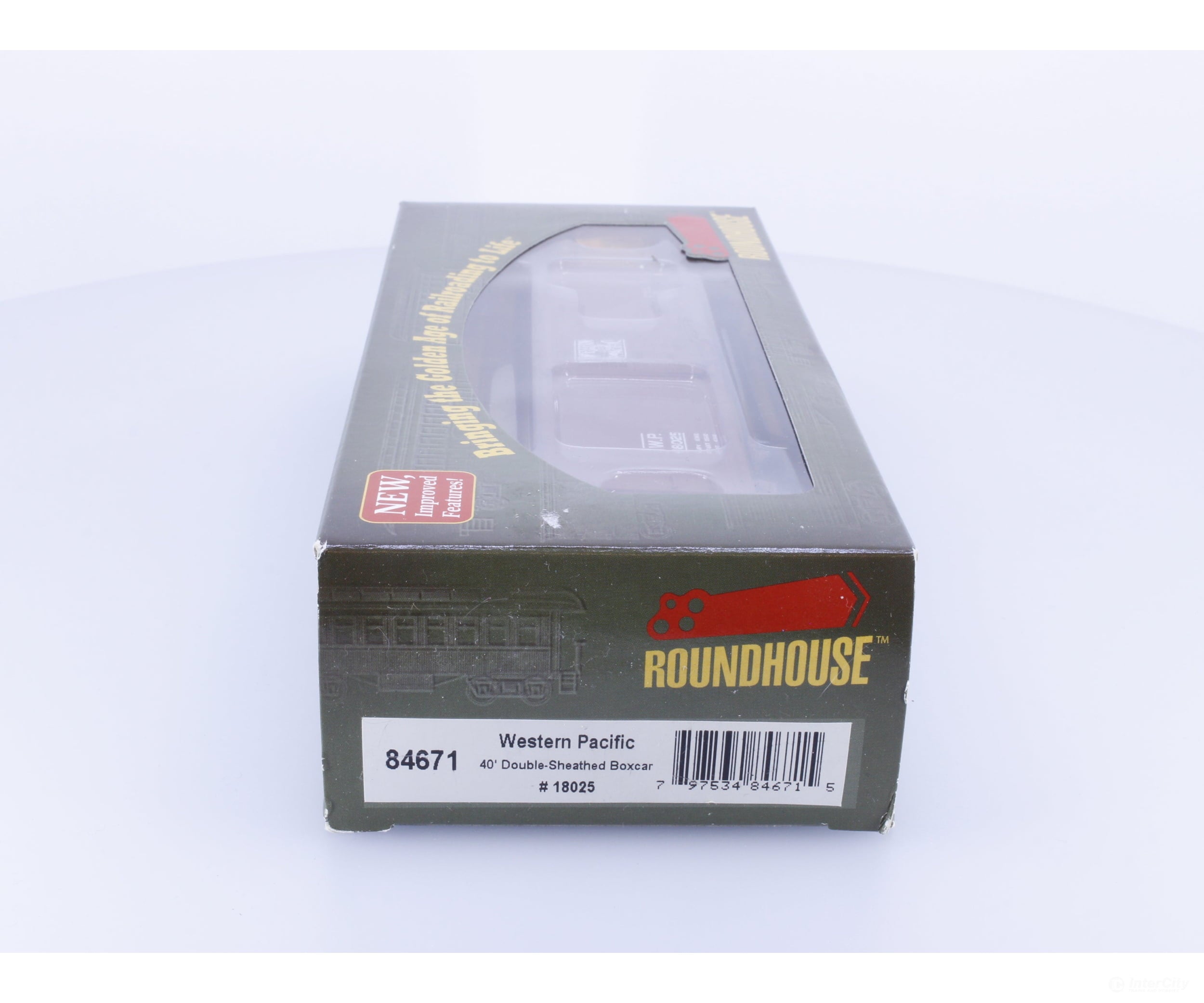 Roundhouse 84671 HO 40’ Double-Sheathed Box Car Western Pacific (WP) 18025 Freight Cars