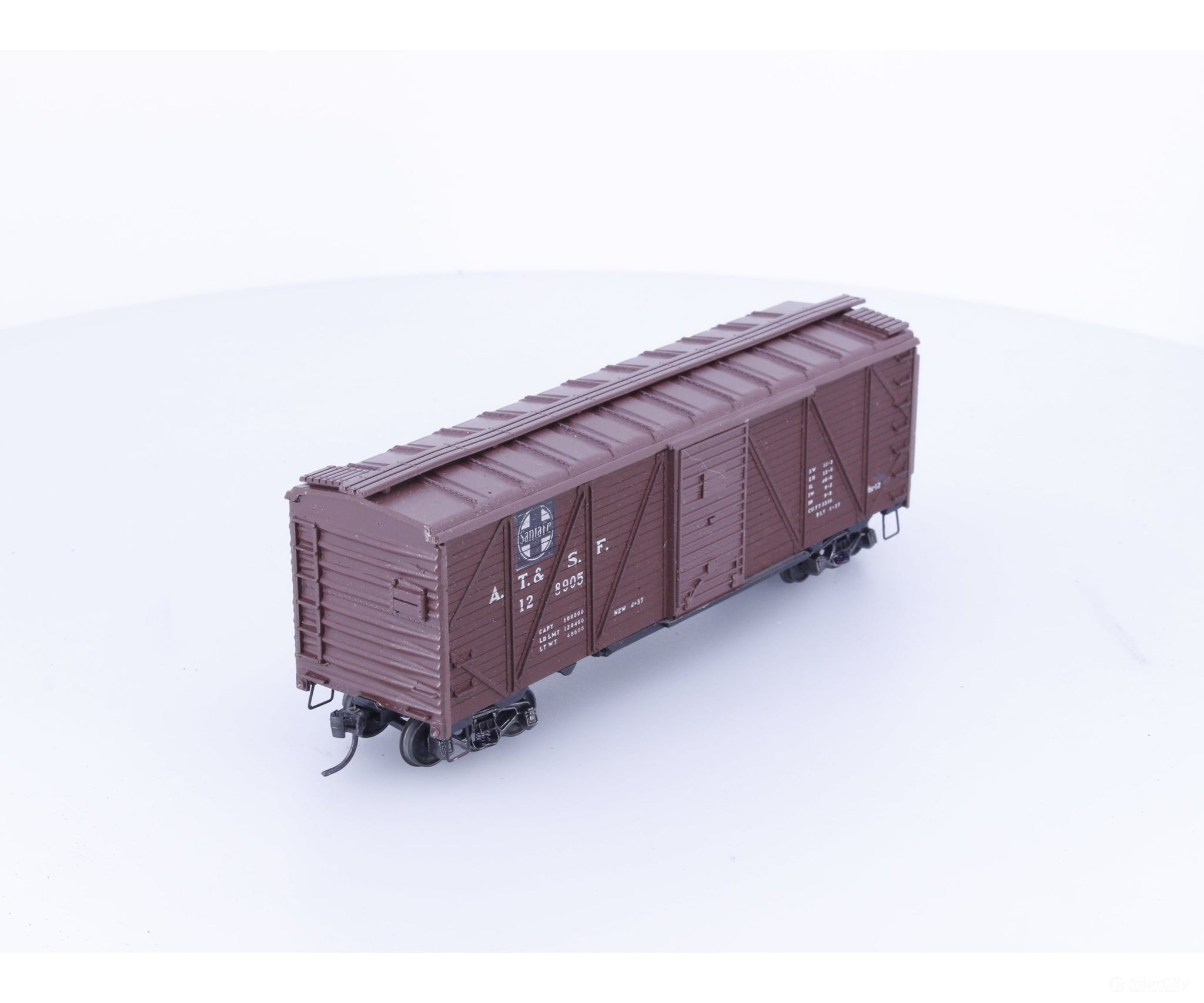 Roundhouse B-300 HO 40’ Single Door Box Car Atchison Topeka and Santa Fe (ATSF) 128905 - Freight Cars