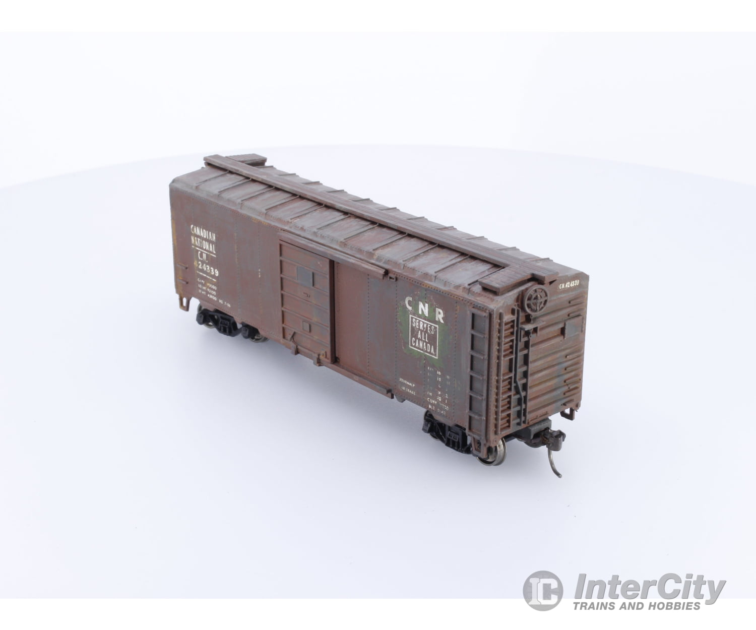 Roundhouse FB101A HO 40’ Box Car Weathered Canadian National (CN) 424339 Freight Cars