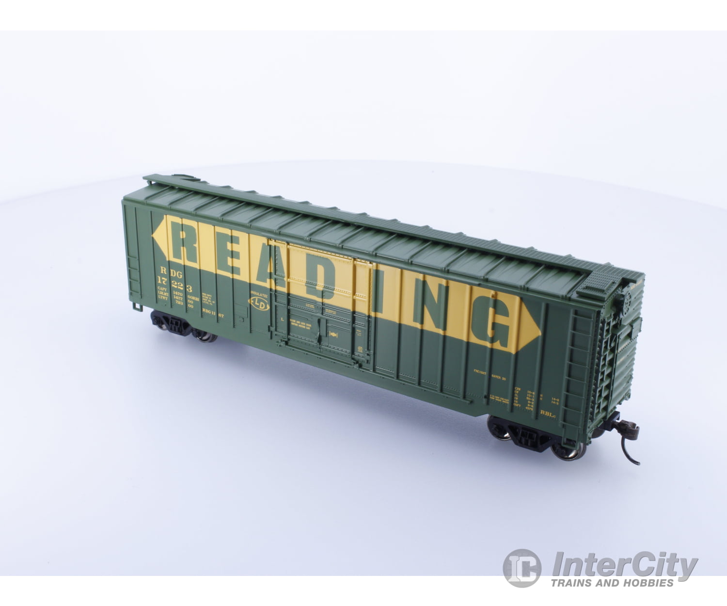 Roundhouse Rnd40232 Ho 50’ Outside-Post Plug-Door Box Car Reading (Rl) 17223 Freight Cars