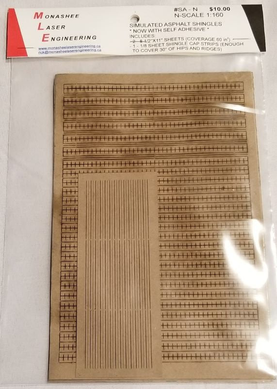 Monashee Laser Engineering SA-N N Simulated Asphalt  Shingles (Self Adhesive)