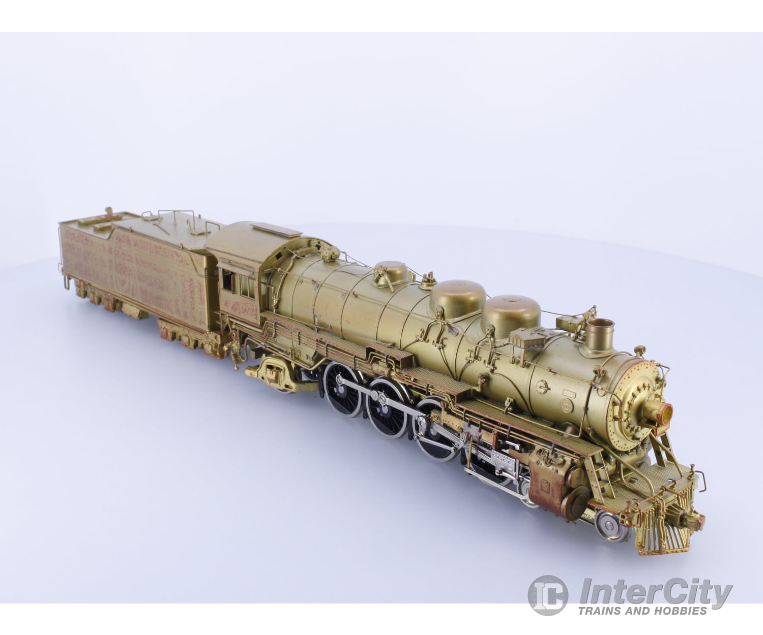 Samhongsa SM3700 HO Brass Sunset Models 3700 Class 4-8-2 Steam Loco Santa Fe (SF) 3700 Analog DC Locomotives