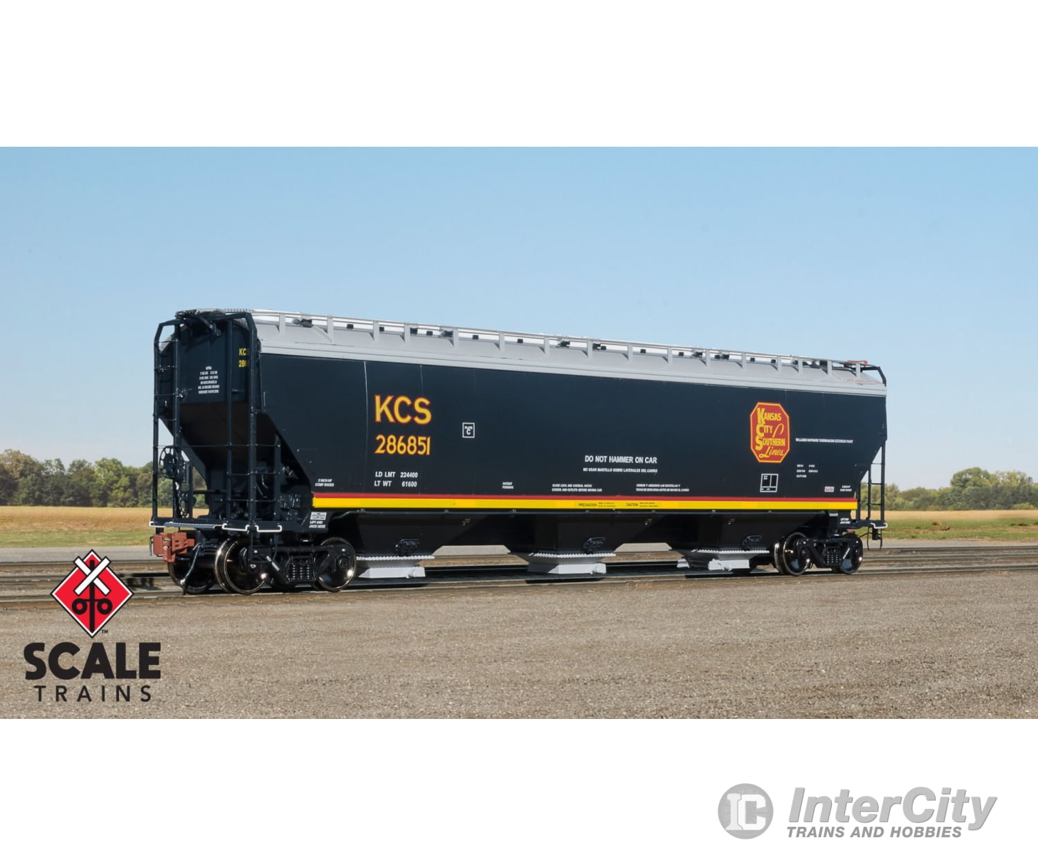 Scale Trains Sxt30802 Rivet Counter Ho Gunderson Covered Hopper Kansas City Southern - Belle Rd# Kcs