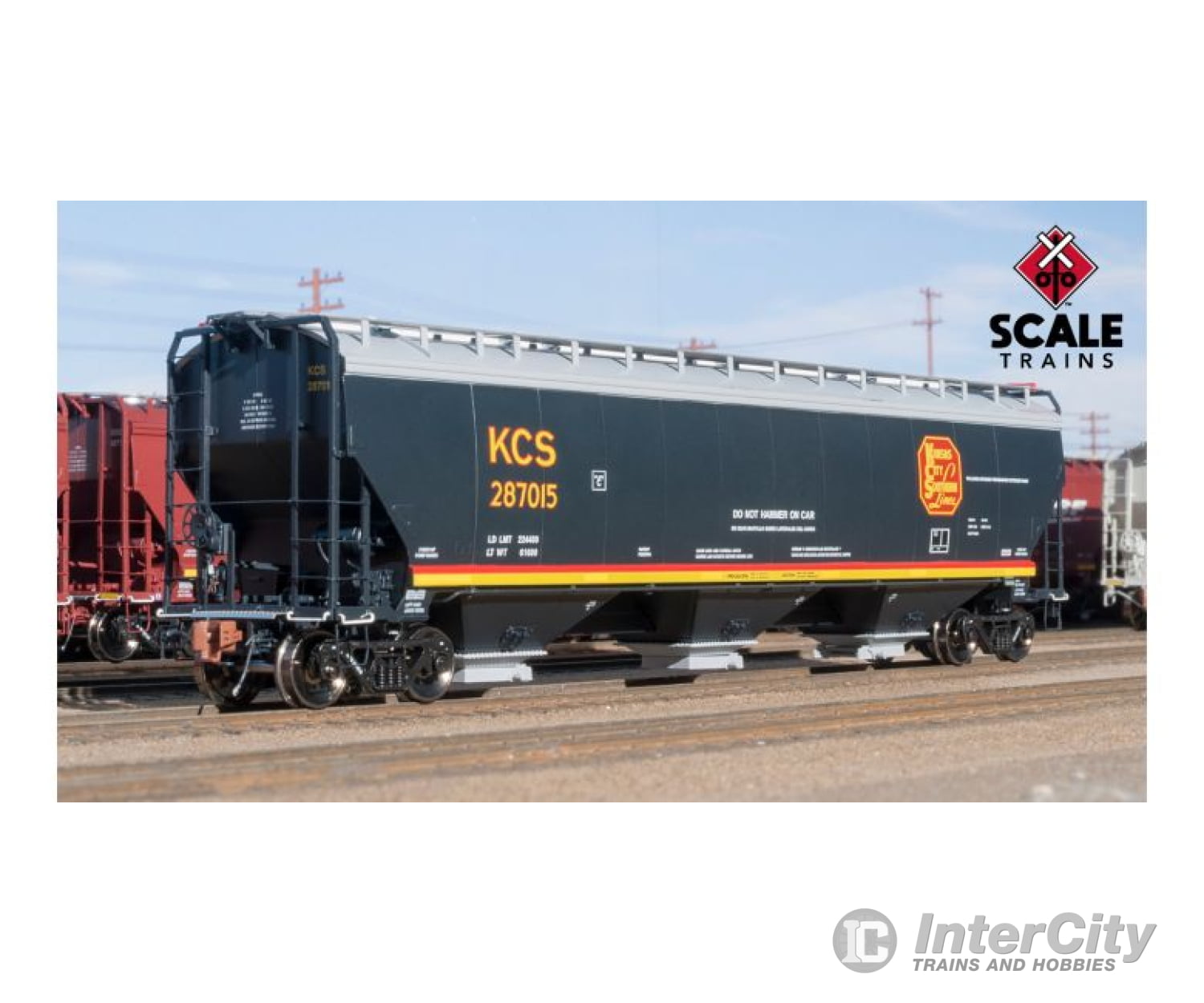 Scale Trains Sxt30818 Rivet Counter Ho Gunderson Covered Hopper Kansas City Southern - Belle Rd# Kcs