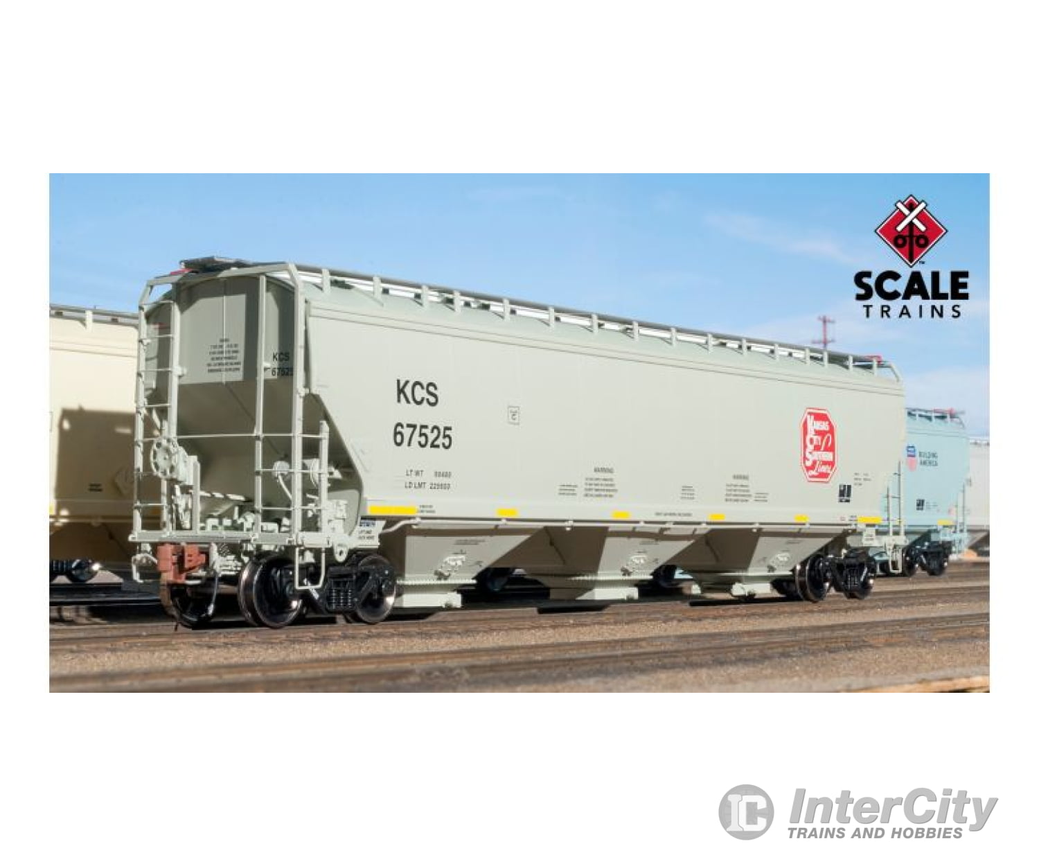 Scale Trains Sxt30831 Rivet Counter Ho Gunderson Covered Hopper Kansas City Southern (5200Cf Paint