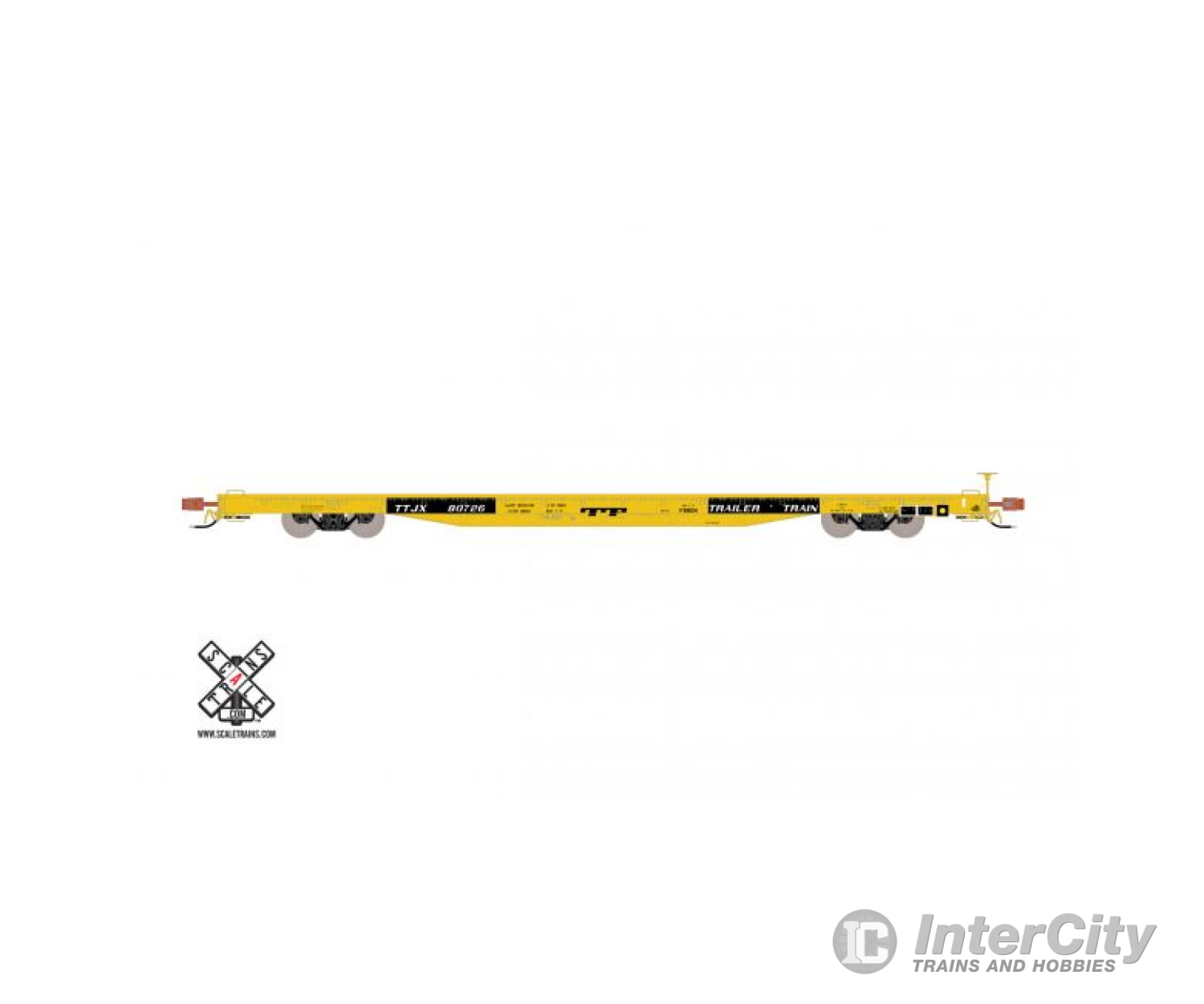 Scale Trains Sxt32723 Rivet Counter Ho Bsc F68Dh Flat Car Trailer Train/As Delivered/Ttjx Rd#80726