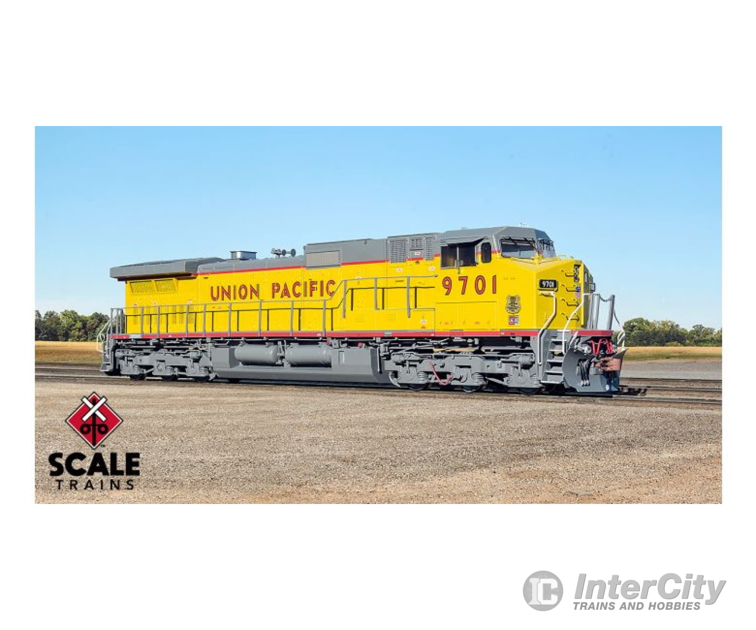 Scale Trains Sxt33504 Rivet Counter Ho Ge Dash-9 Union Pacific/Early With Red Frame Stripe Dcc &