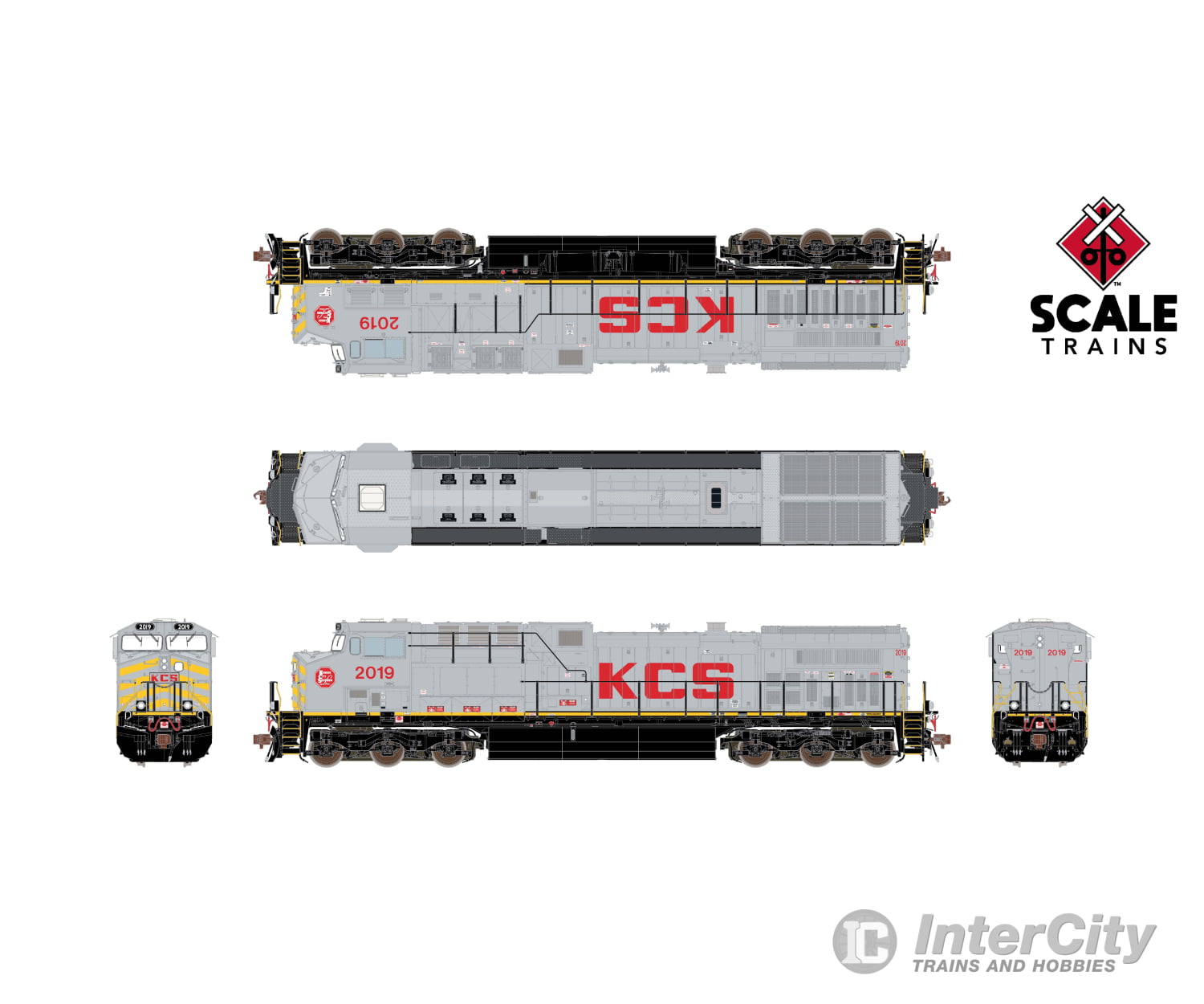 Scale Trains Sxt39649 Ho Rivet Counter Ge Ac4400Cw Kansas City Southern 2038 Dcc Sound Locomotives