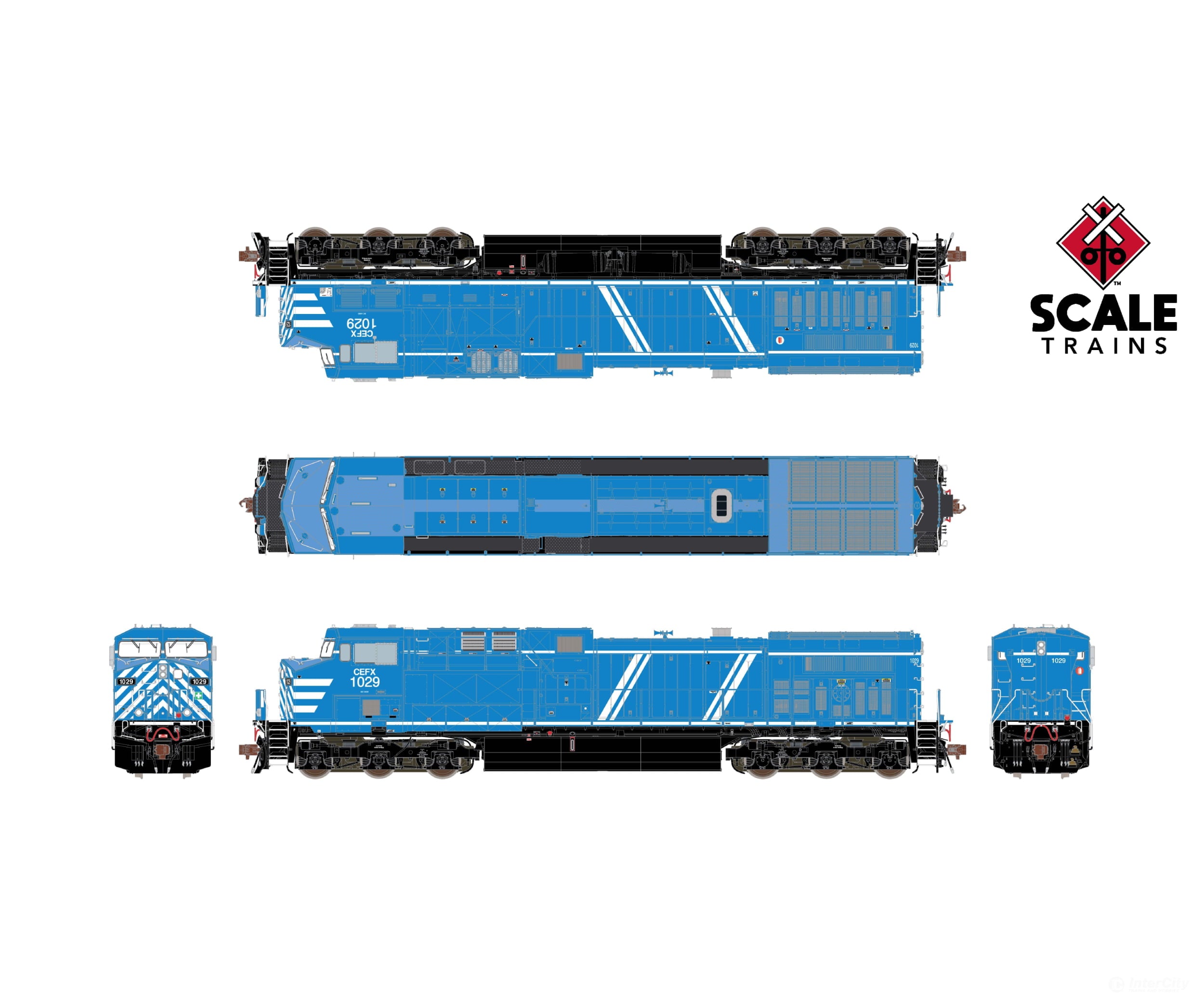 Scale Trains Sxt39671 Ho Rivet Counter Ge Ac4400Cw Cefx 1037 Dcc Sound Locomotives