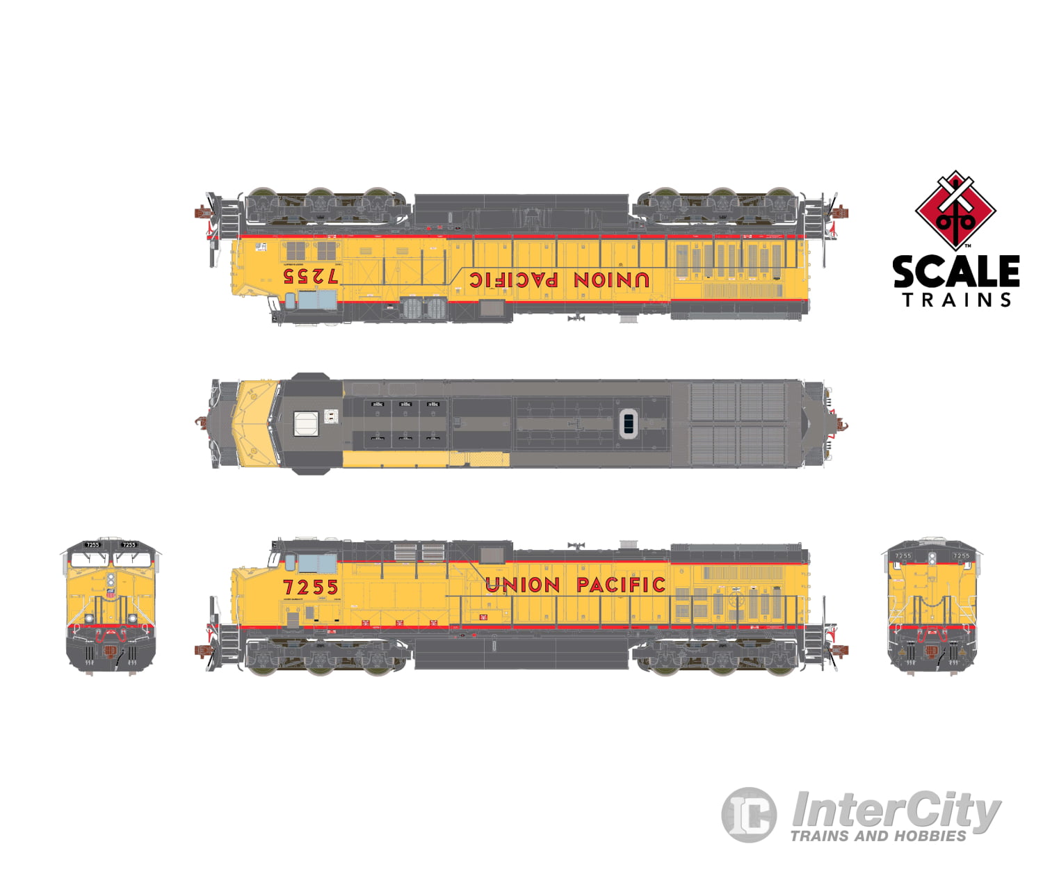 Scale Trains Sxt39691 Ho Rivet Counter Ge Ac4400Cw Union Pacific/Red Sill Stripe 7246 Dcc Sound