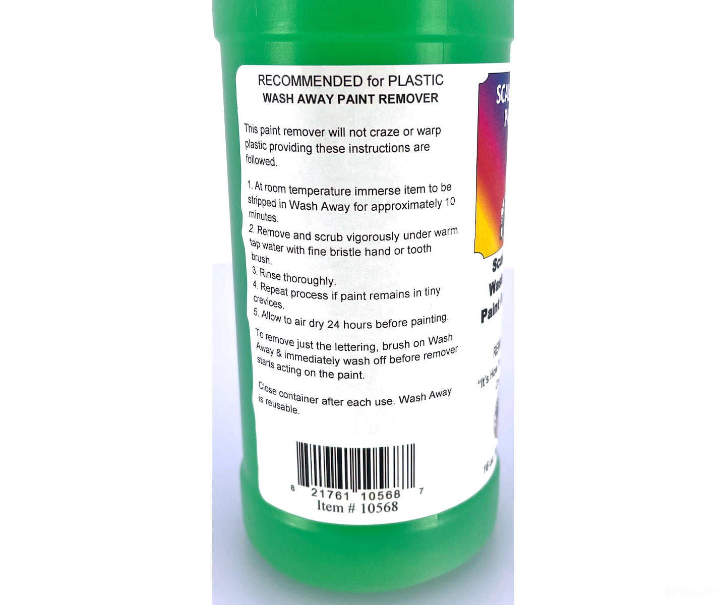 Scalecoat Paint 10568 Wash Away Paint Remover for Plastic 16oz 473ml Paint