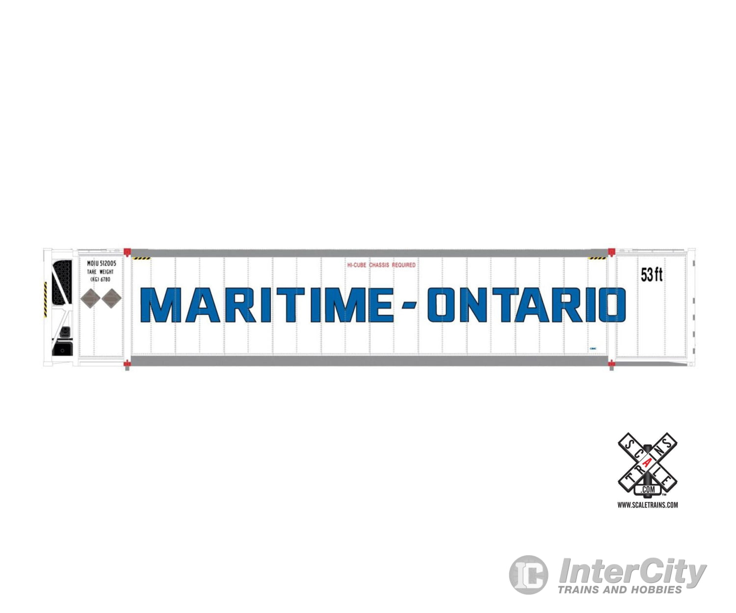 Scaletrains Sxt10647 Operator N Scale Cimc 53’ Reefer Container Maritime-Ontario 512049 Freight