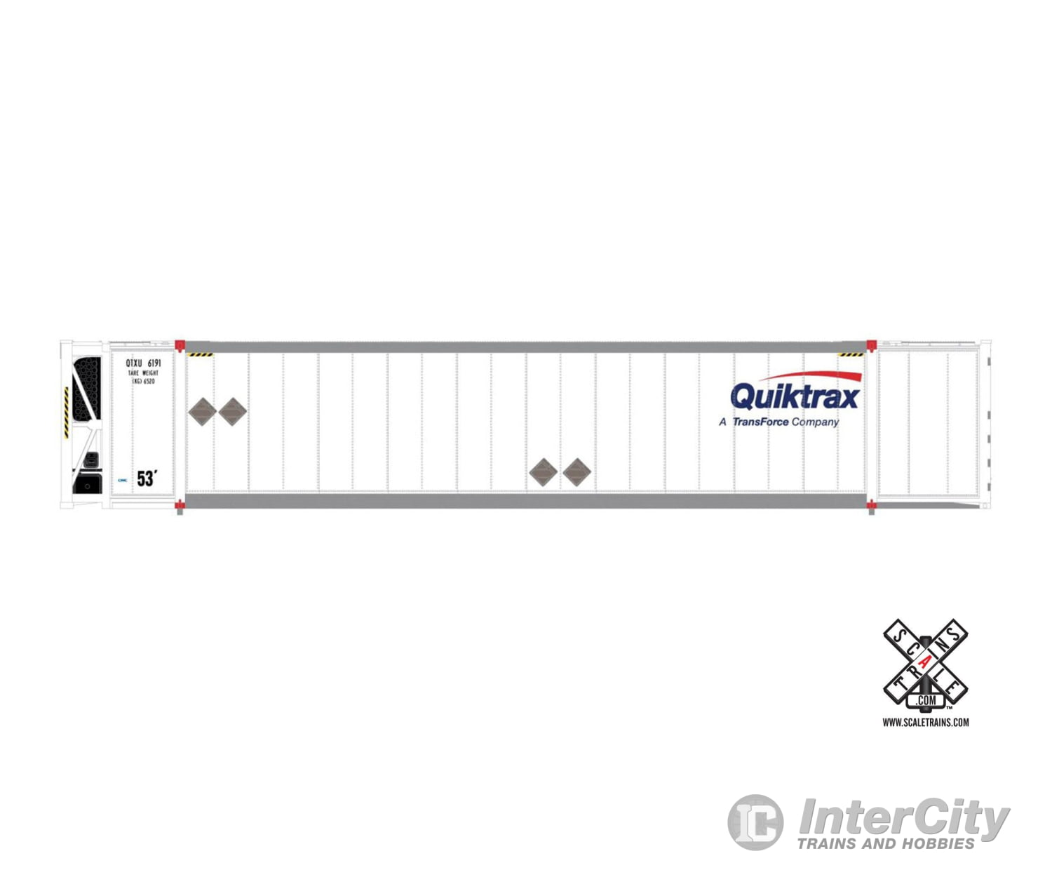 Scaletrains Sxt10649 Operator N Scale Cimc 53’ Reefer Container Quicktrax/Blue & Red Logo 6170