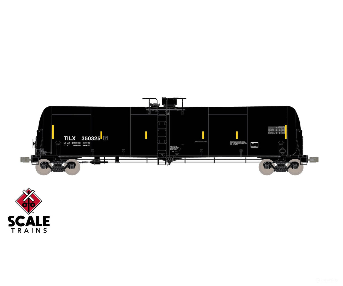 ScaleTrains SXT11490 Operator HO Scale Trinity 31K Tank Car with Head Shields Trinity Leasing/TILX 350512 - Freight Cars