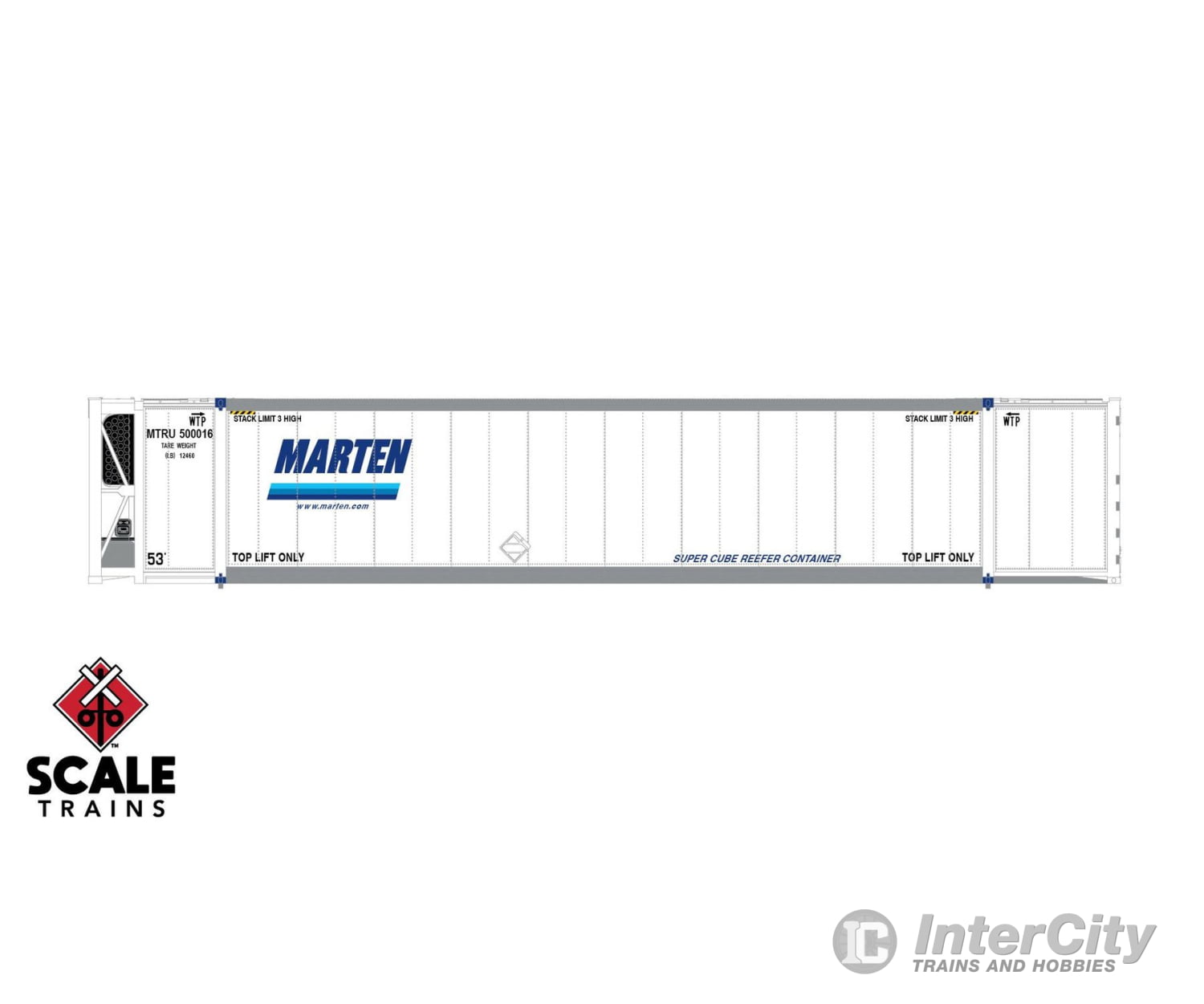 Scaletrains Sxt11734 Operator Ho Scale Cimc 53’ Reefer Container Marten/Mtlu 500016 (Single/Sound