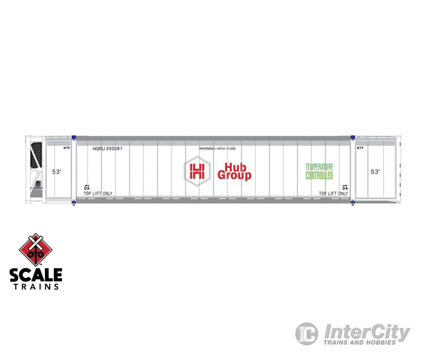 Scaletrains Sxt11773 Operator N Scale Cimc 53’ Reefer Container Hub Group/Hgiu 300220 Freight