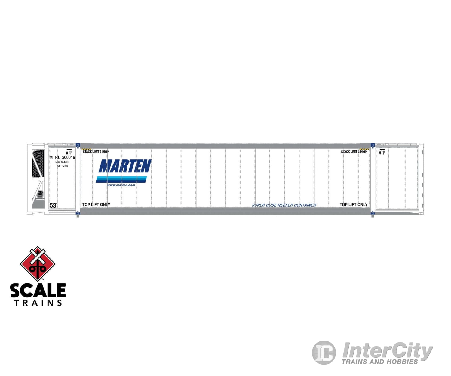 Scaletrains Sxt11778 Operator N Scale Cimc 53’ Reefer Container Marten/Mtlu 500016 Freight Loads