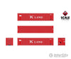 ScaleTrains SXT11839 Operator HO Scale 40’ Square Corrugation Container K Line 2048199,2071080,2090476 (3-Pack) Freight