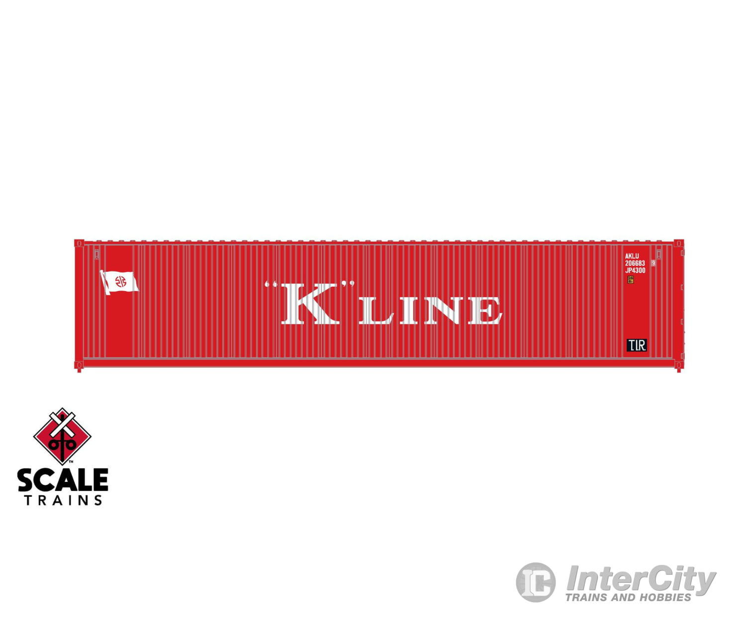 ScaleTrains SXT11840 Operator HO Scale 40’ Square Corrugation Container K Line 2066839 (Single) Freight Loads &