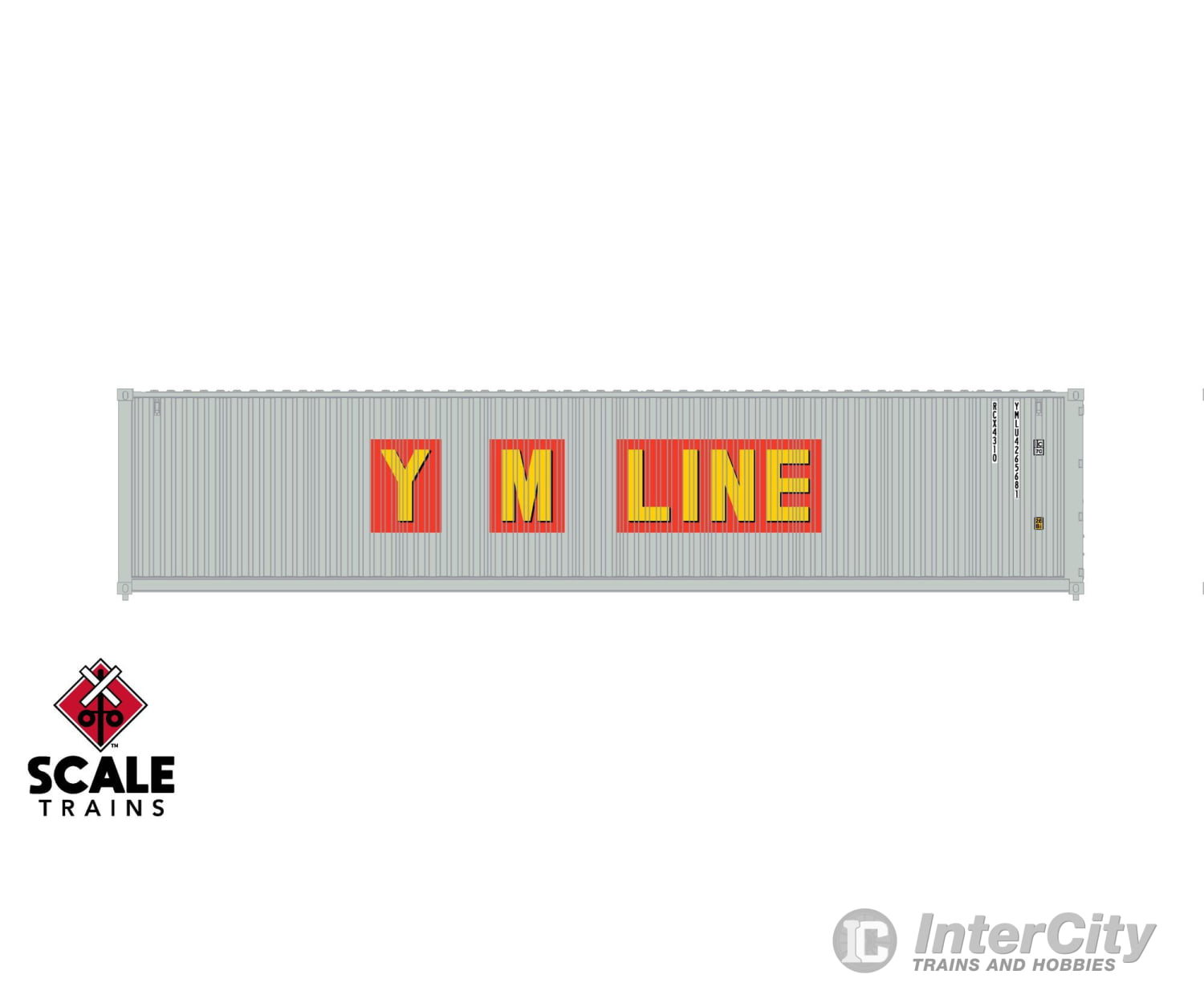 ScaleTrains SXT11855 Operator HO Scale 40’ Modern Angled Container Yang Ming/Original Logo 4249335,4323200,4351347