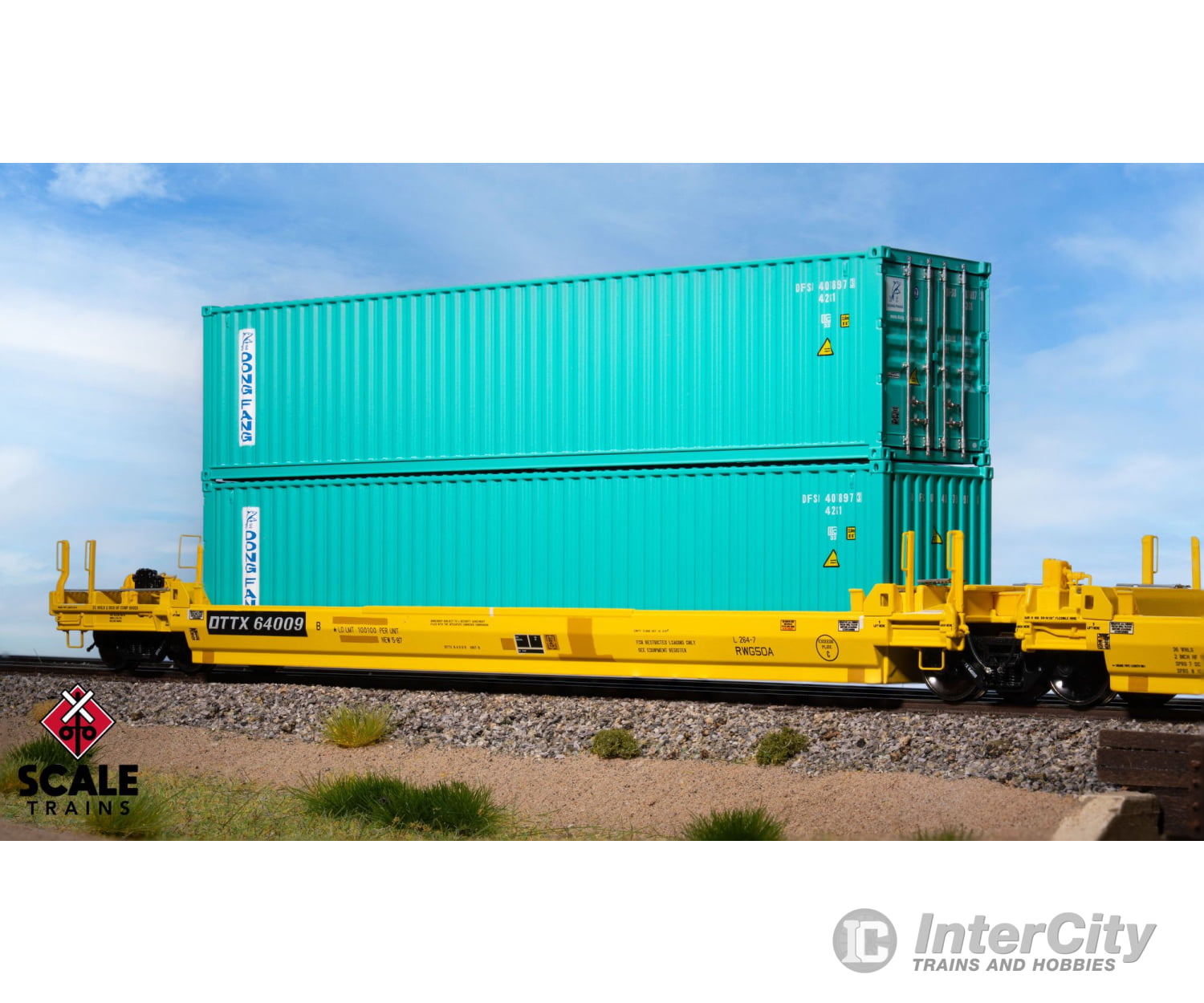 ScaleTrains SXT11869 Operator HO Scale 40’ Modern Angled Container Dong Fang 4114509 (Single) Freight Loads & Containers
