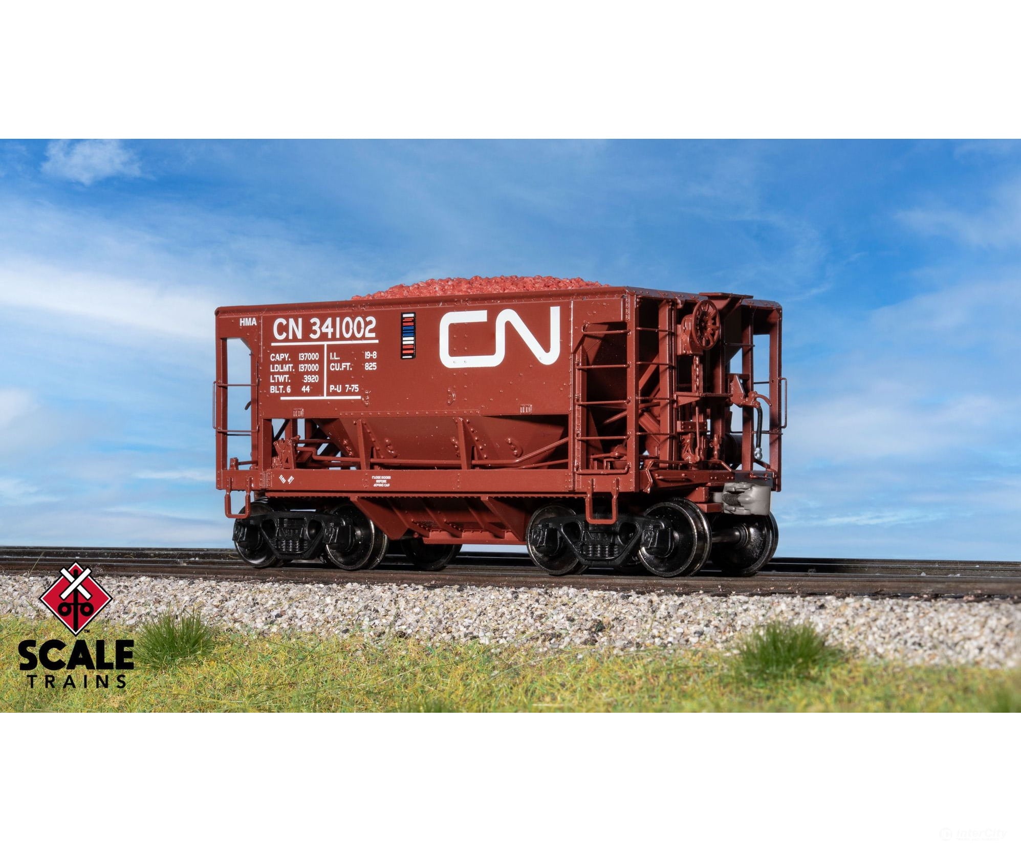 ScaleTrains SXT15256 Fox Valley Models HO Scale PSC 70-Ton Ore Car Canadian National 341192 - Freight Cars