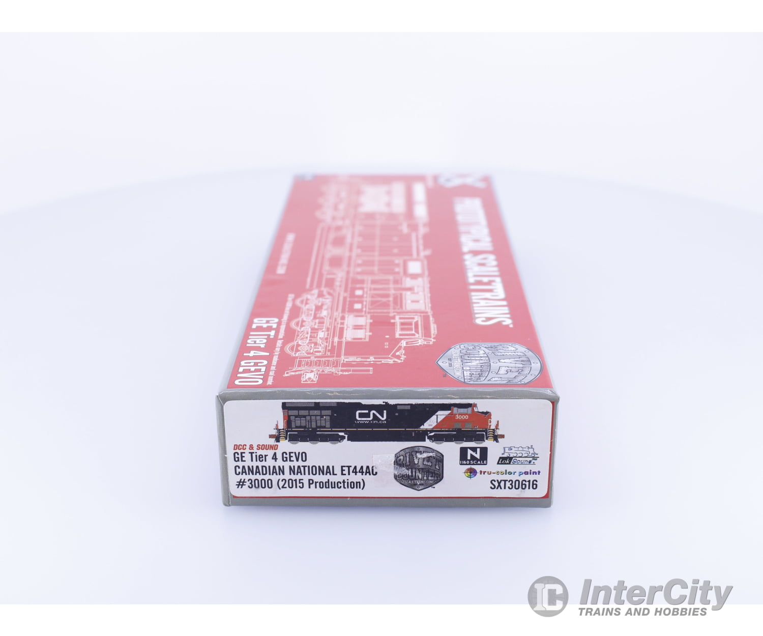 ScaleTrains SXT30616 N GE Tier 4 GEVO ET44AC (2015 Production) Canadian National (CN) 3000 DCC & Sound (#2) Locomotives