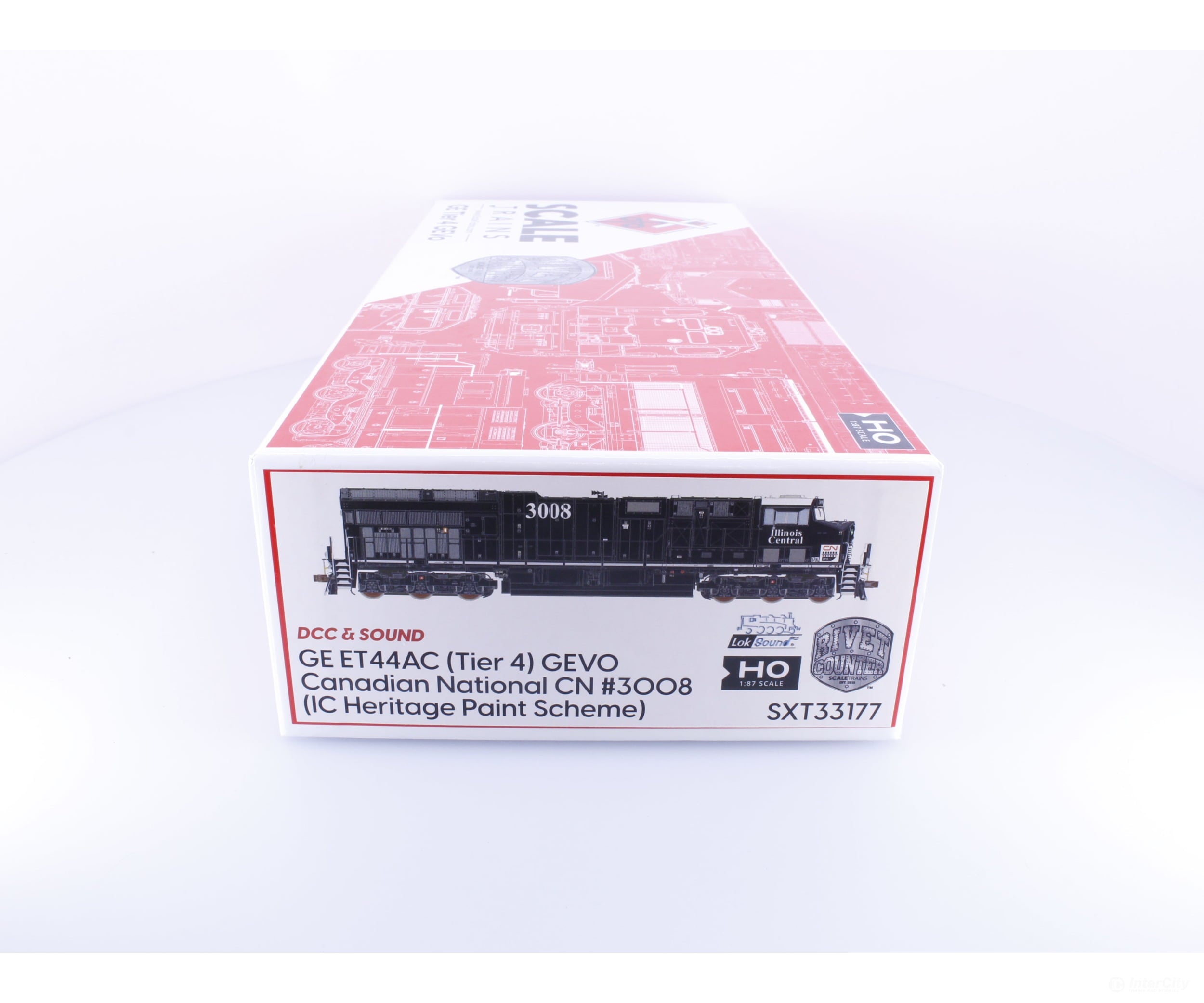 ScaleTrains SXT33177 HO GE ET44AC Tier 4 Gevo IC Heritage Diesel Locomotive Canadian National (CN) 3008 DCC & Sound