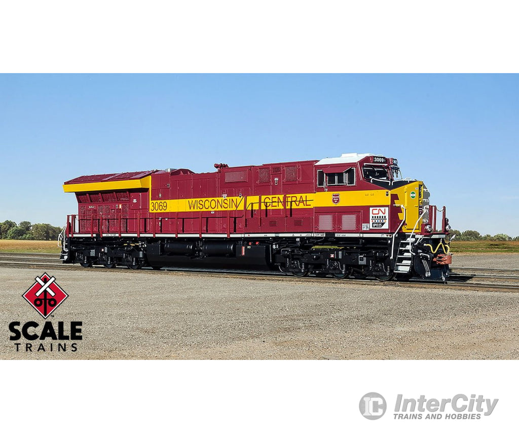 ScaleTrains SXT33183-8 Rivet Counter HO Scale GE ET44AC GEVO Canadian National/Wisconsin Central Heritage 3069 DCC &